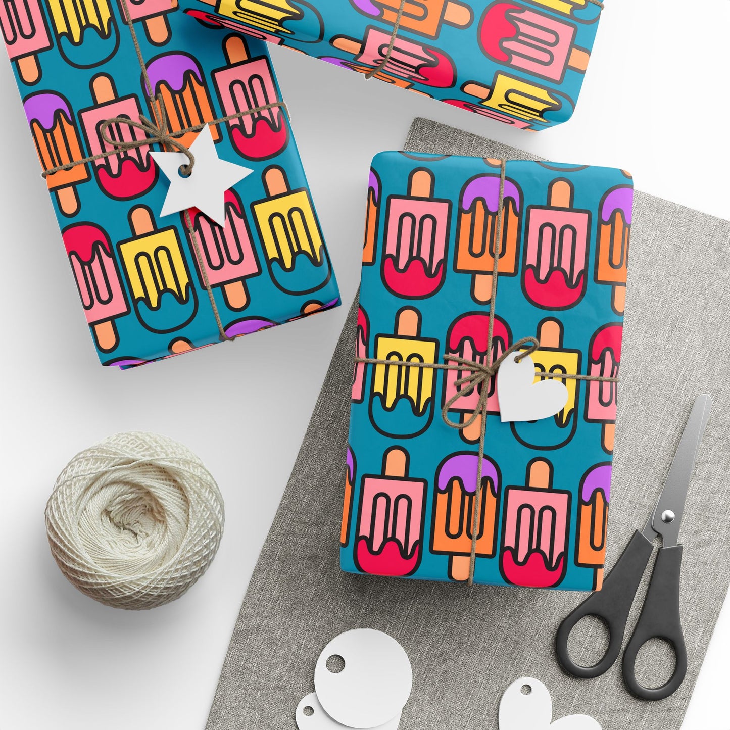 Colorful Blue Popsicle Pop Art Design