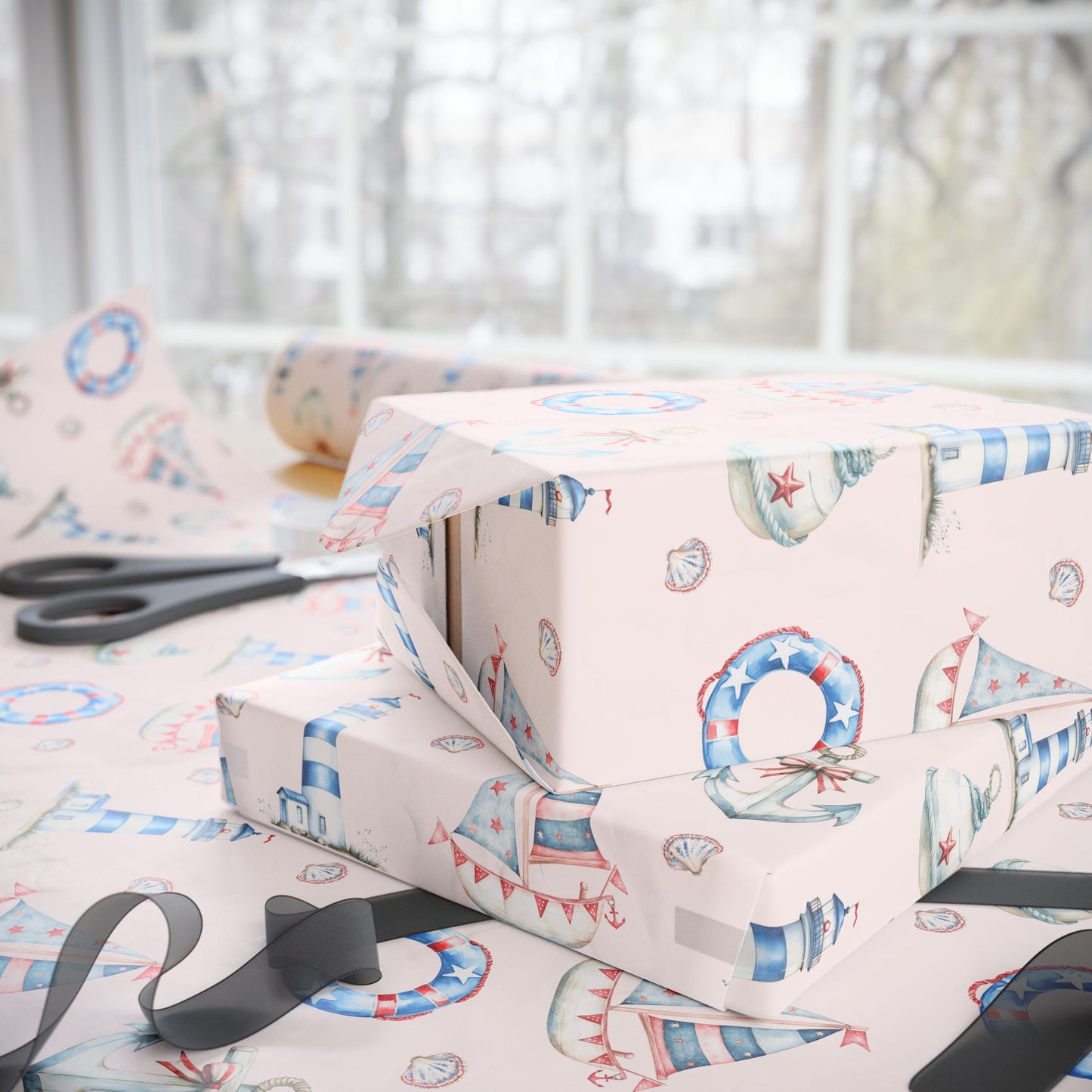 Whimsical Nautical Wrapping Paper