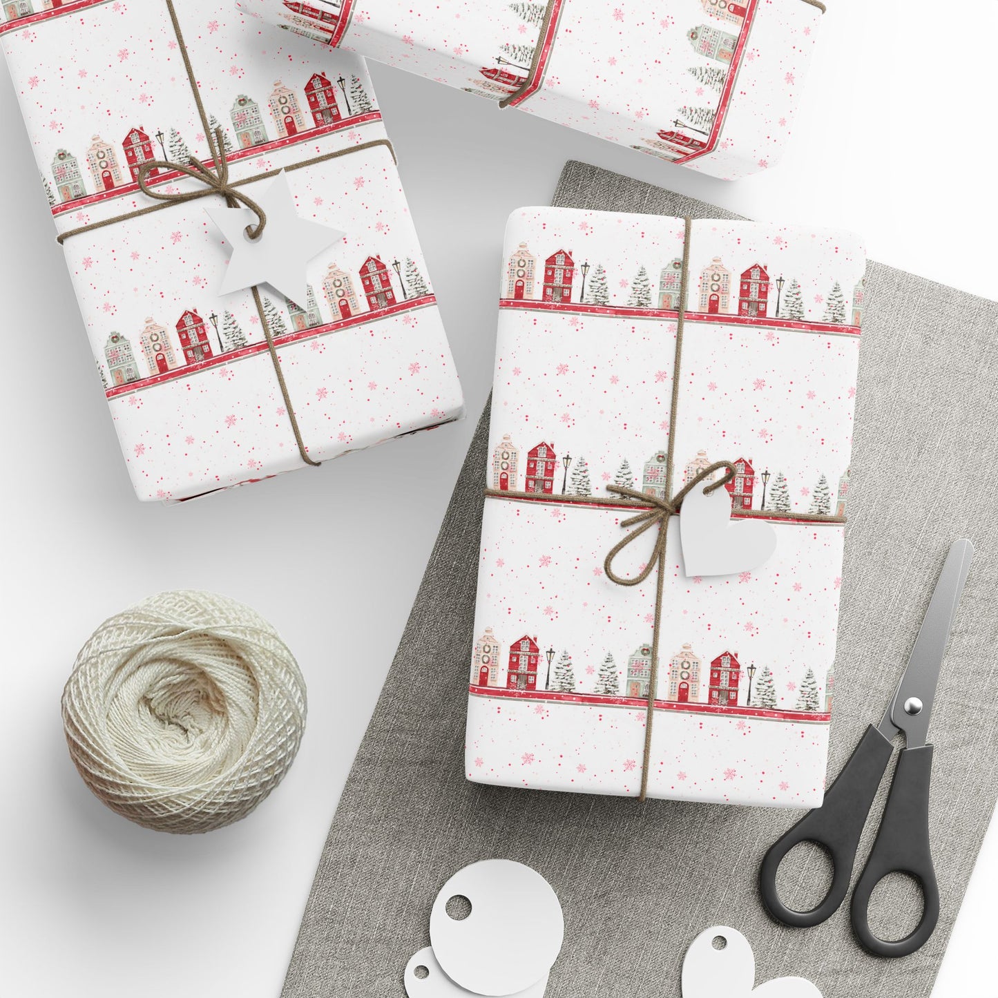 Merry Little Main Street – Holiday Village Wrapping Paper