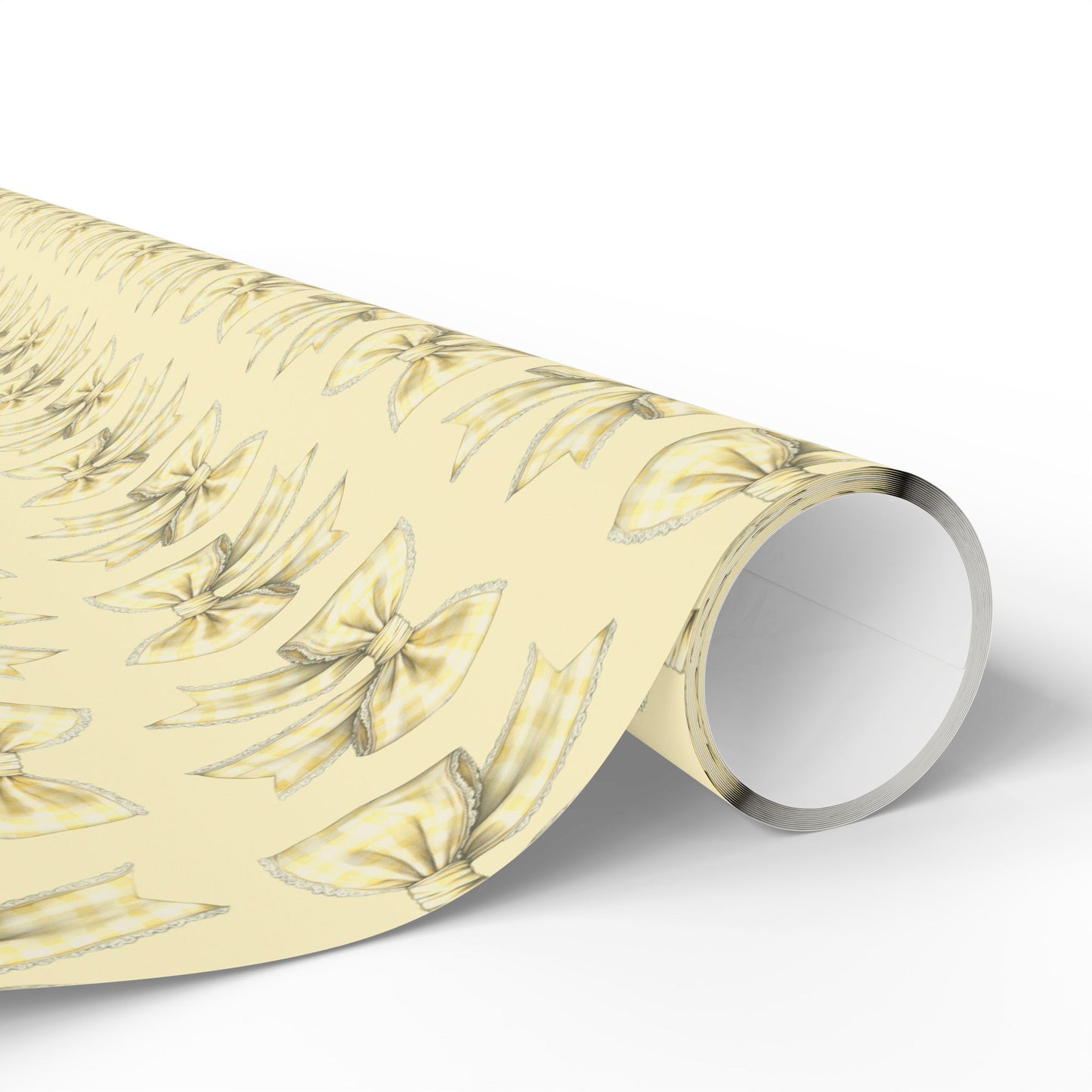 Charming Yellow Bow Gift Wrap Set