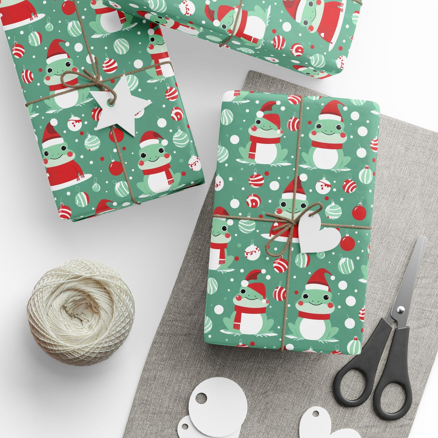 Hoppy Holidays โ Festive Frog Wrapping Paper That Jumps for Joy
