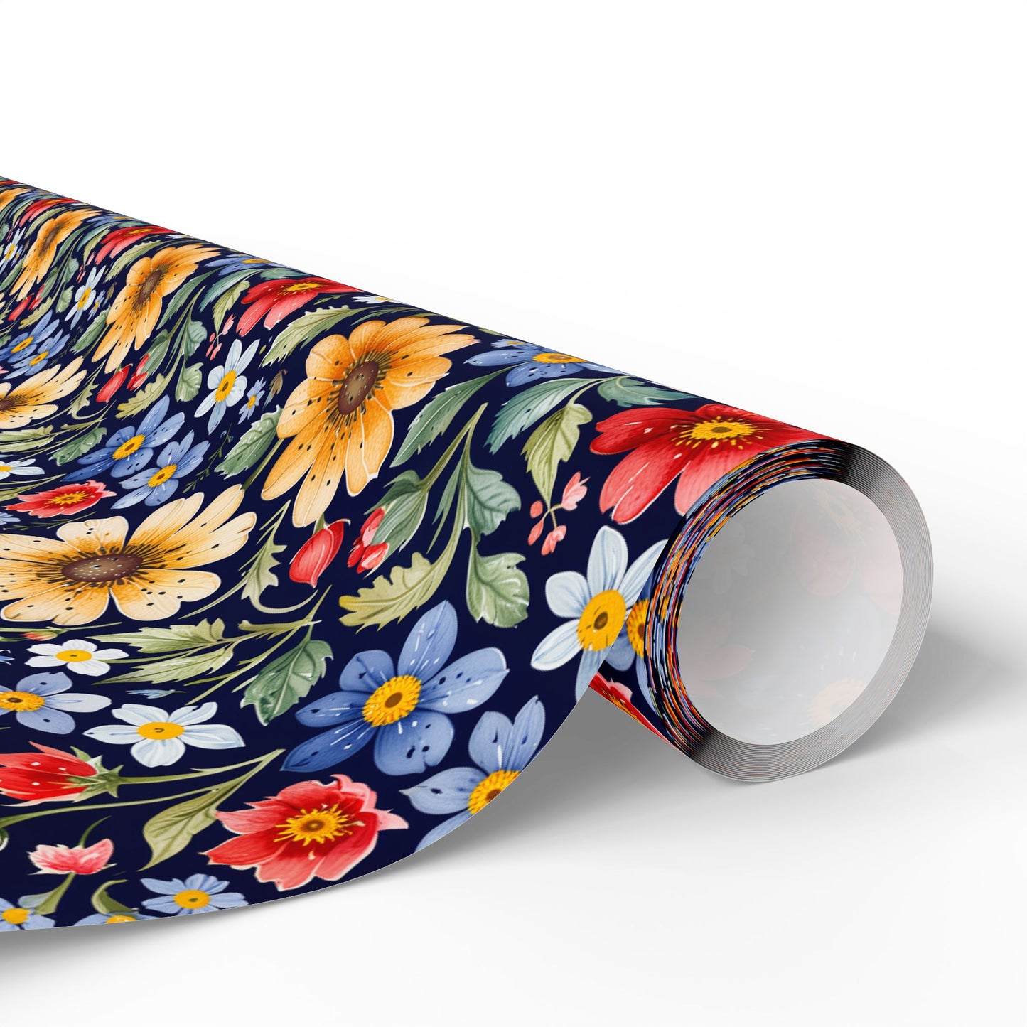 Colorful Floral on Black Background