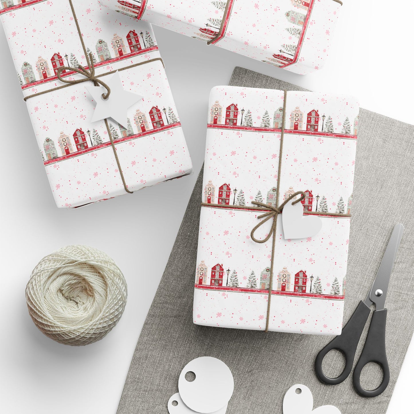 Merry Little Main Street – Holiday Village Wrapping Paper