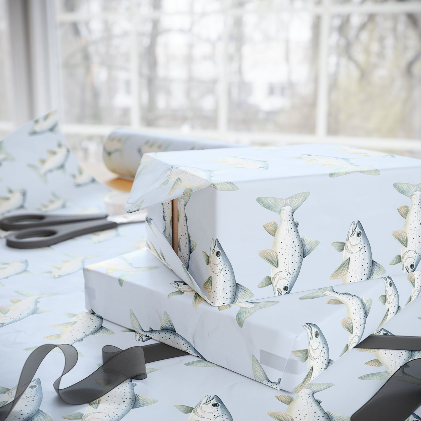 Whimsical Fish Wrapping Paper