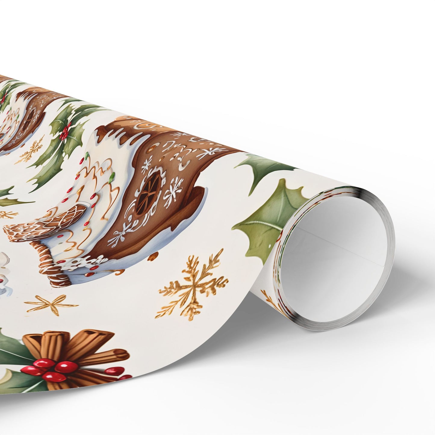 Gingerbread Glam – Sweet Homes & Holly Holiday Wrapping Paper