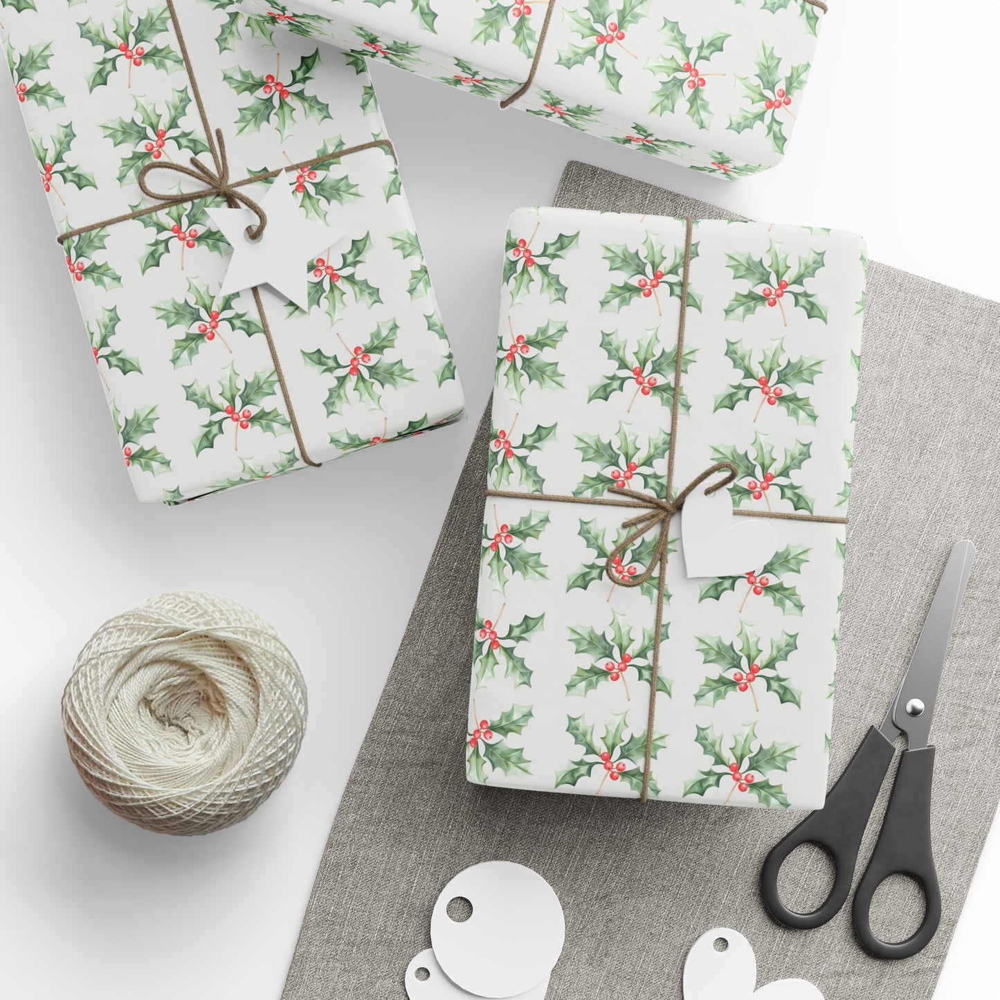 Holly Jolly Snaps – Classic Christmas Berry Wrapping Paper