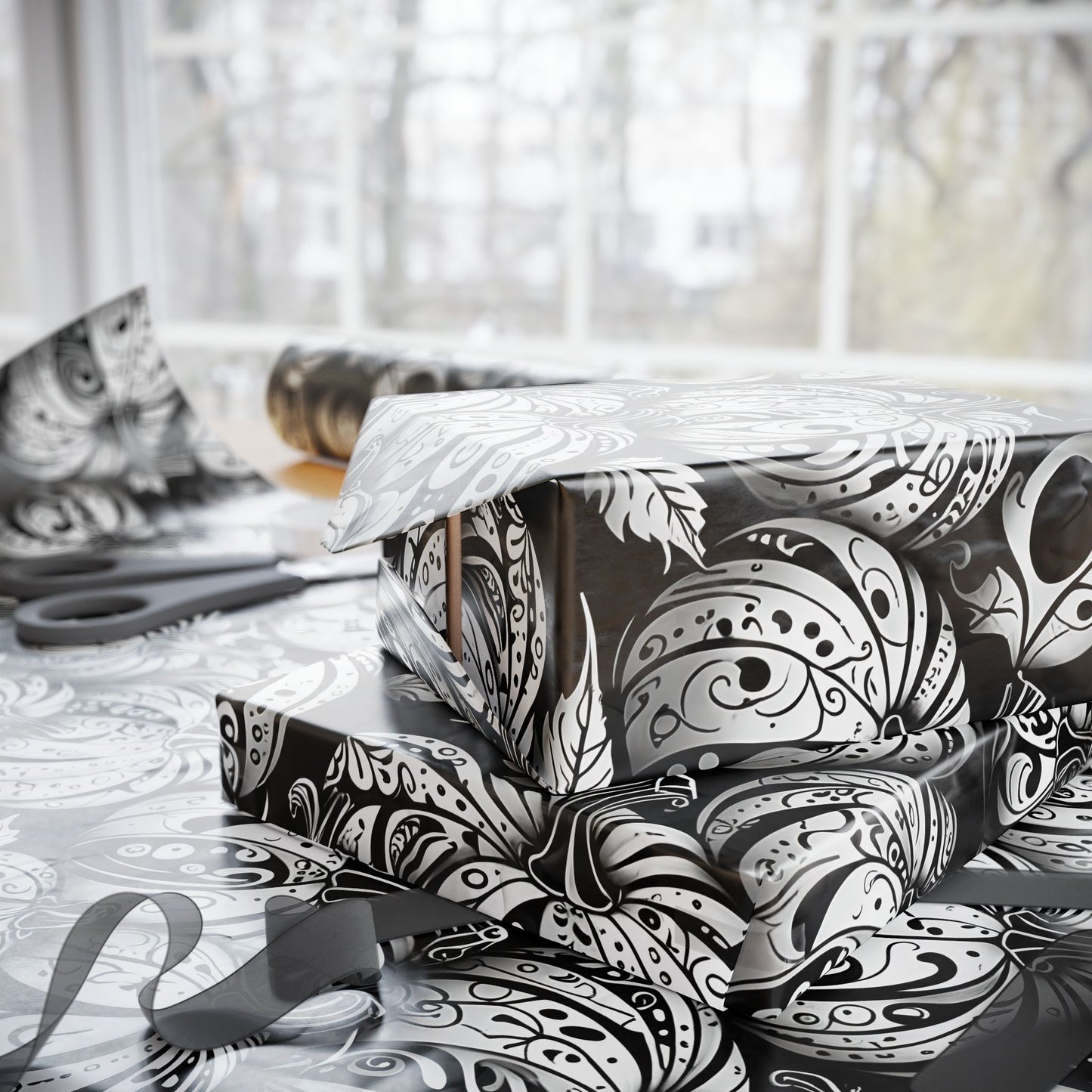 Pumpkin Noir – Gothic Glam Wrapping Paper