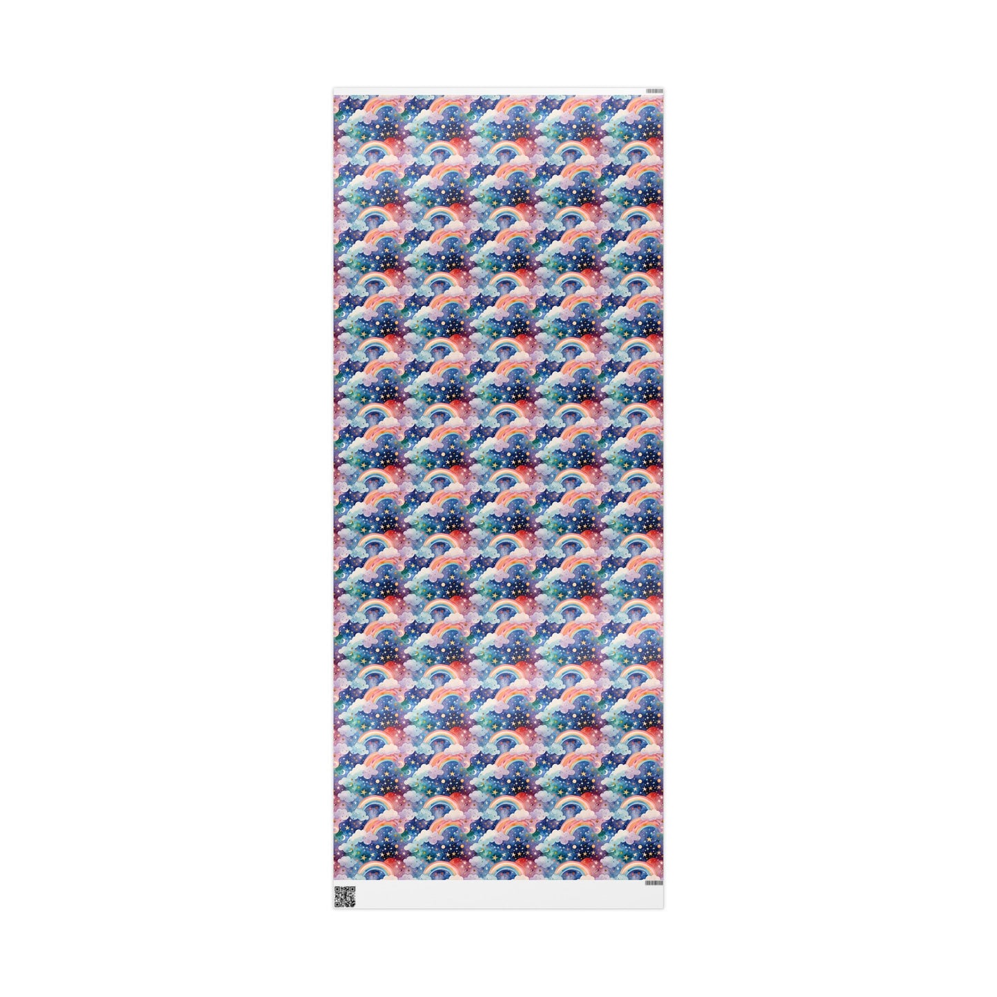 Celestial Rainbows – Whimsical Night Sky Wrapping Paper