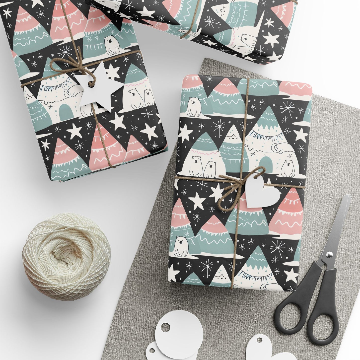 North Star Bears – Arctic Holiday Wrapping Paper