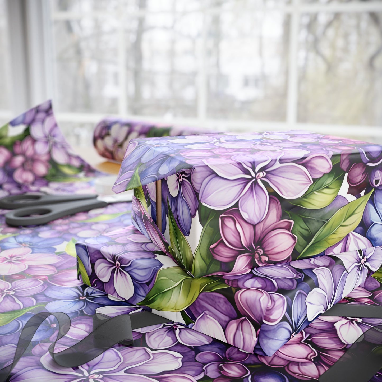 Botanical Lilac Wrapping Papers