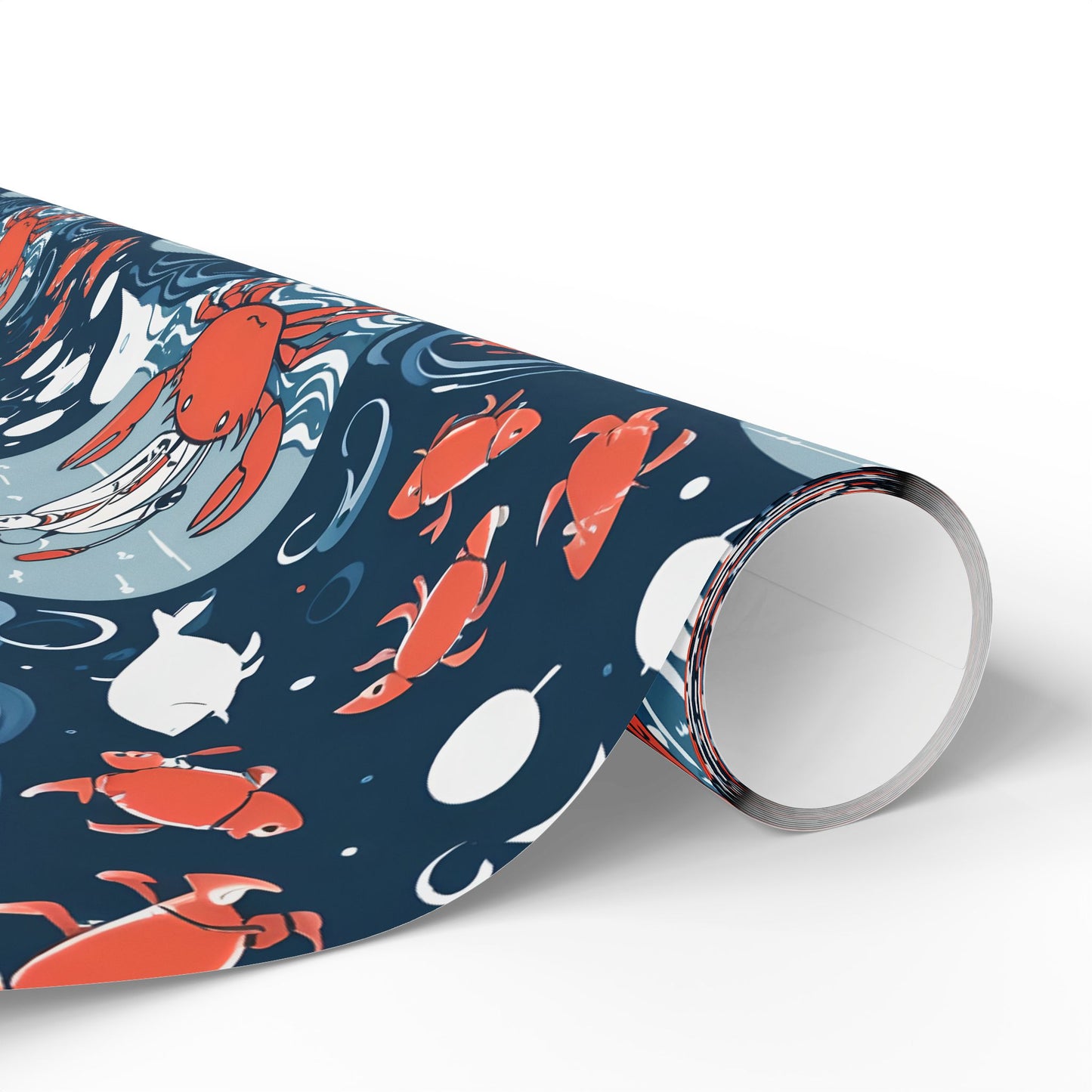 Silly Fisherman Wrapping Paper with Crab Design
