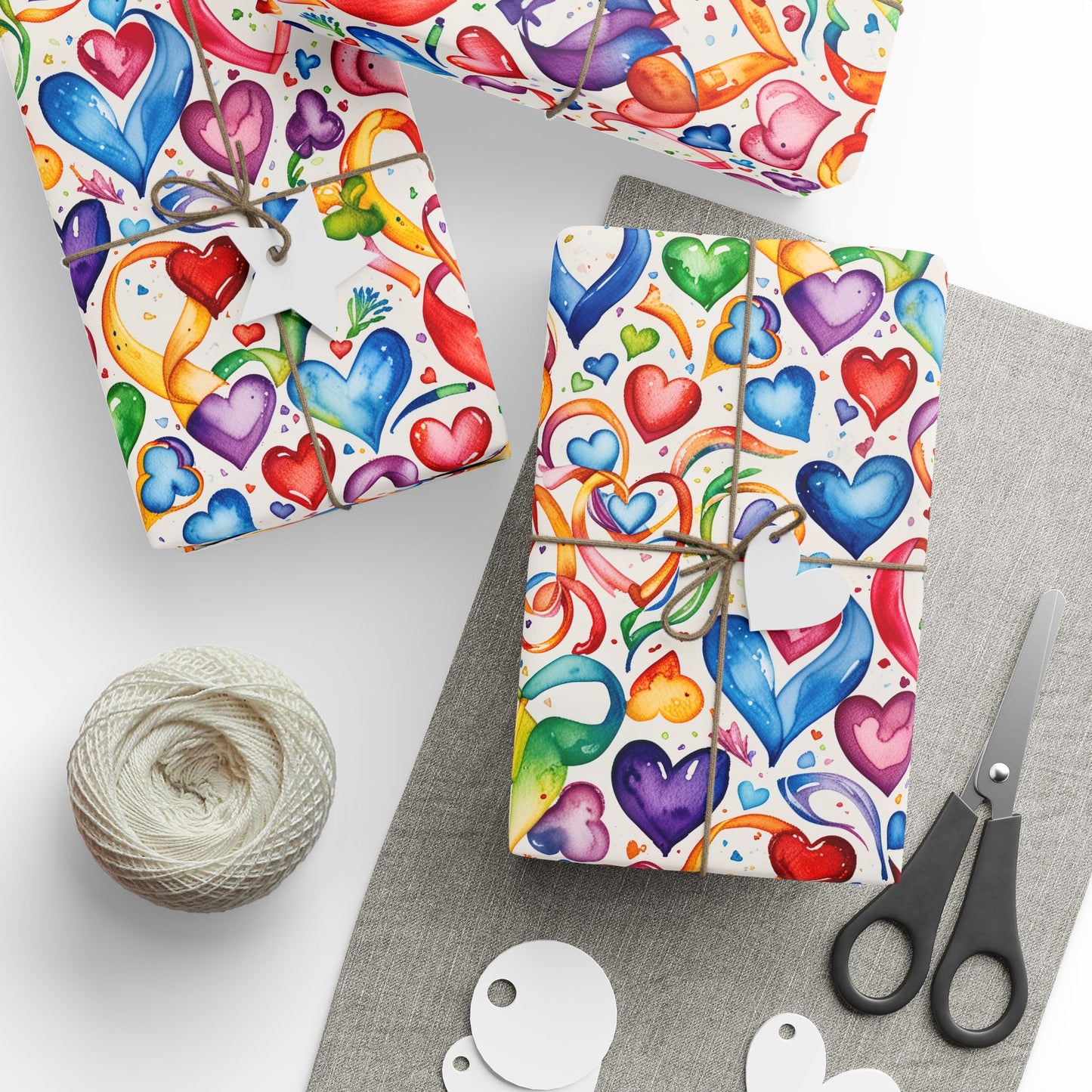 Colorful Heart Wrapping Paper