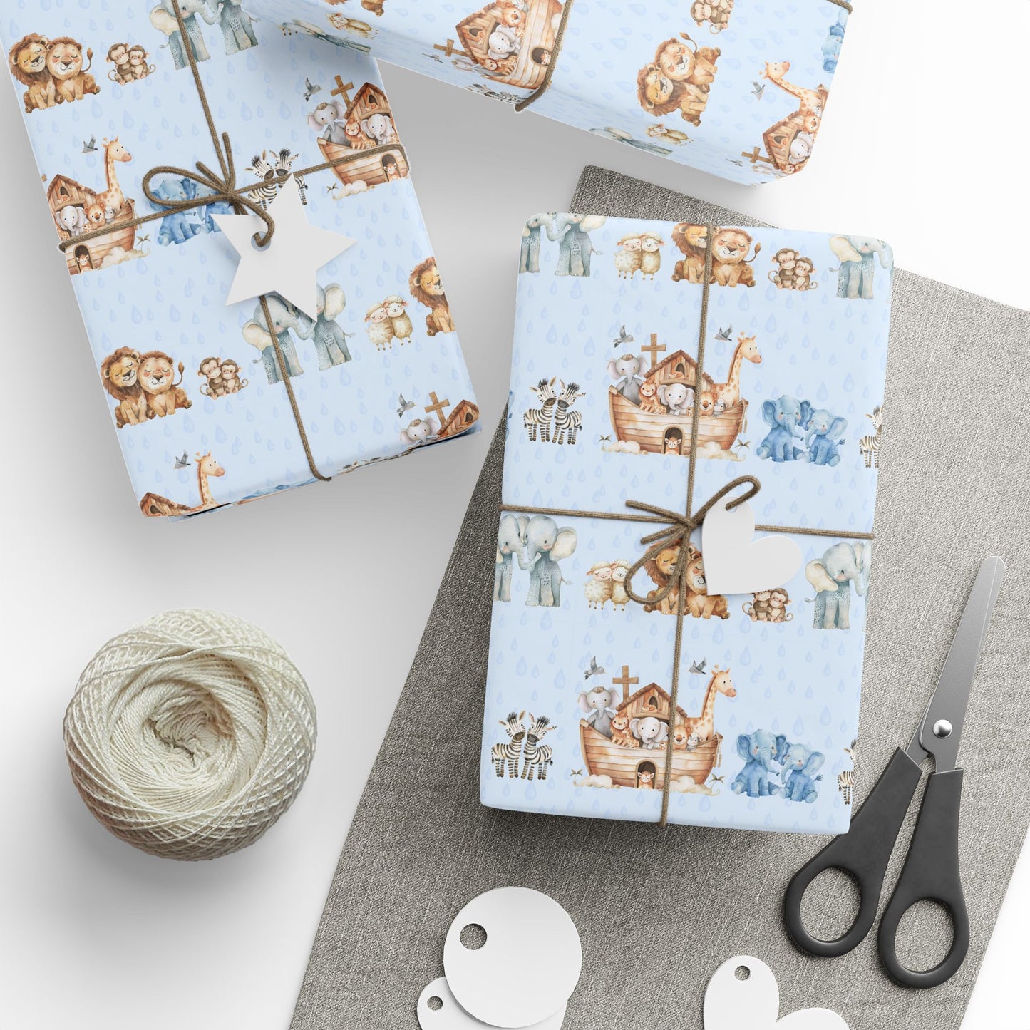 Noah's Ark Childrens Gift Wrap