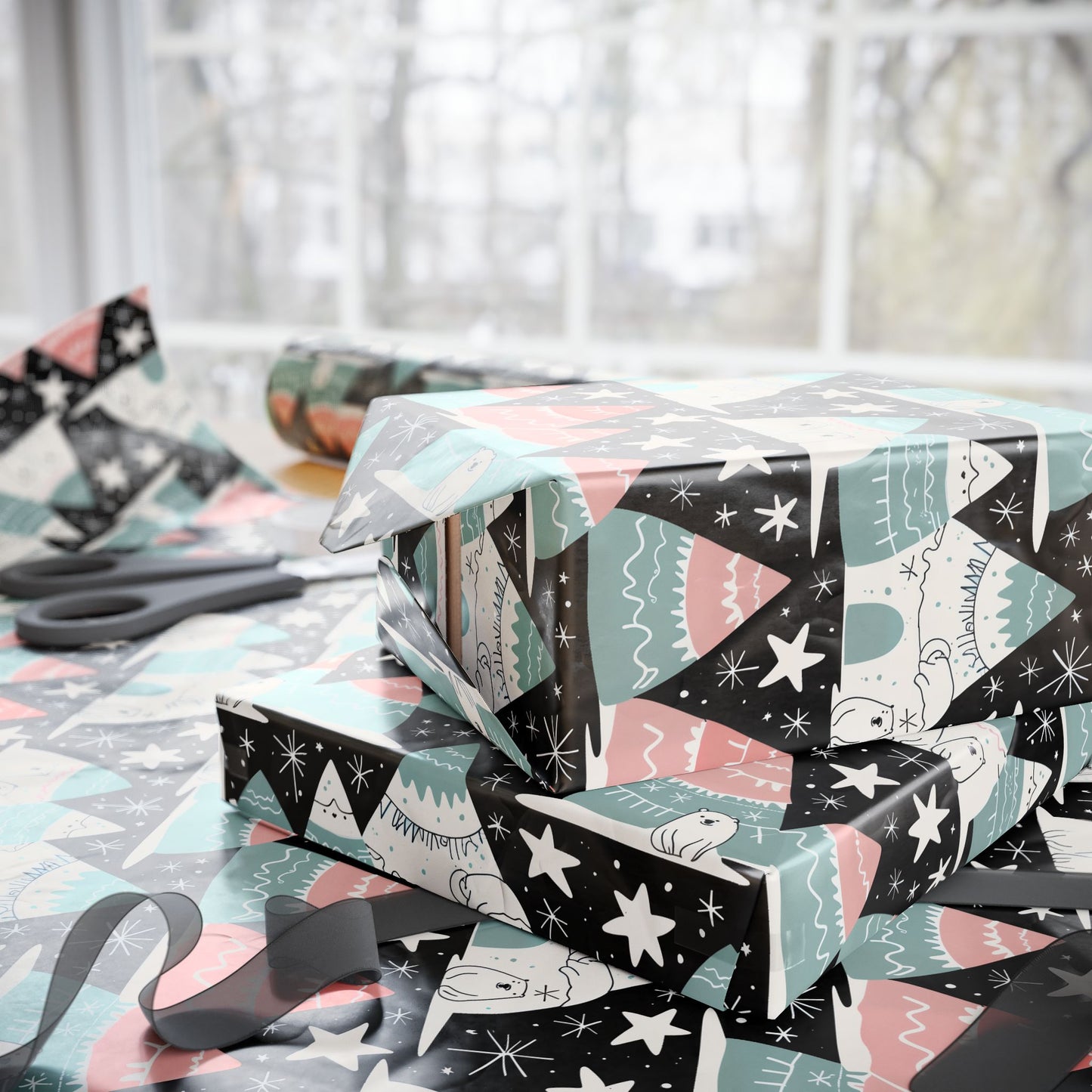 North Star Bears – Arctic Holiday Wrapping Paper