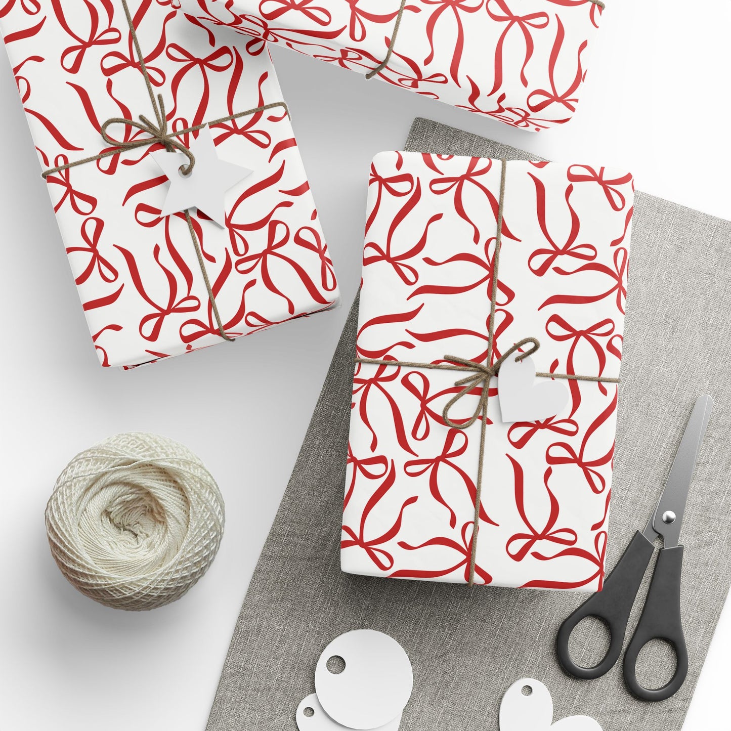 Ribbon Riot – Modern Red Bow Wrapping Paper