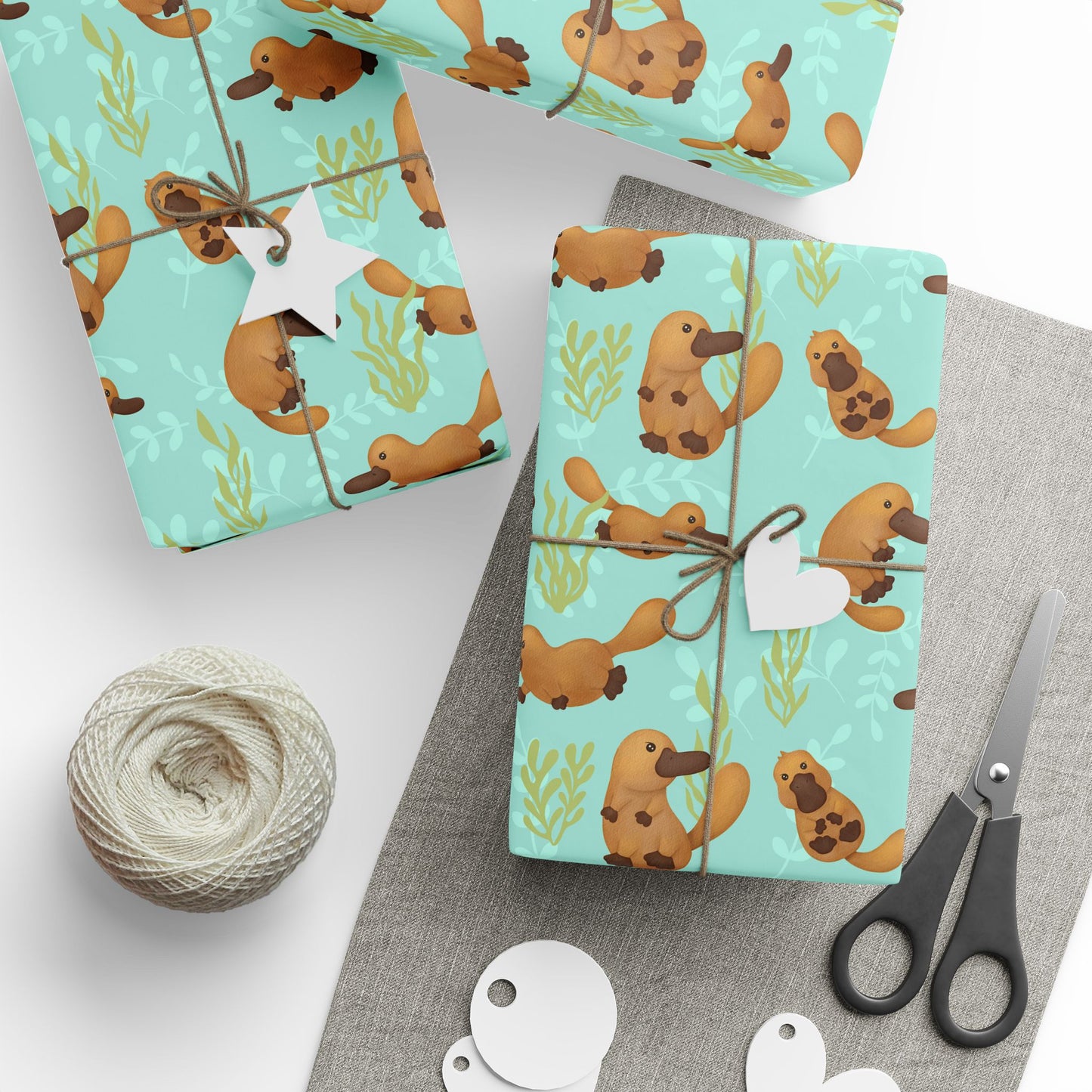 Cute Platypus Themed Wrapping Paper