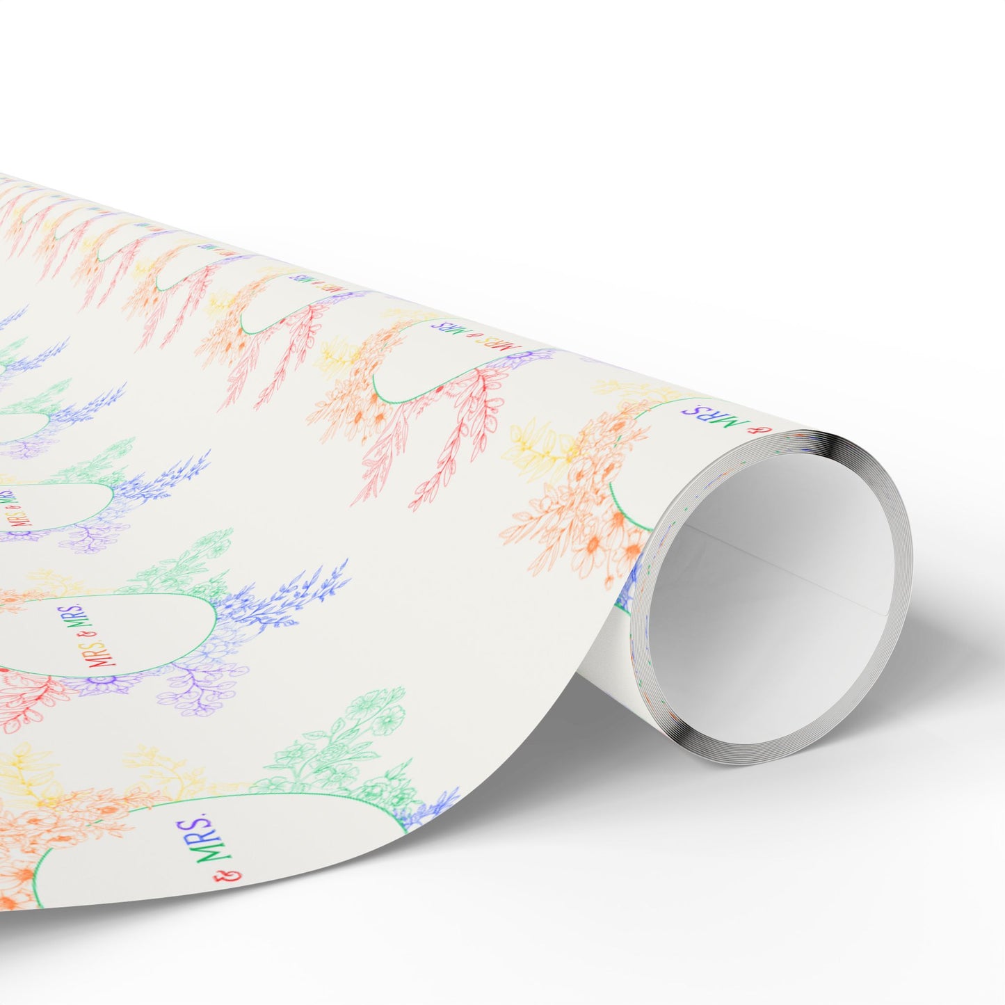 Rainbow Mrs. & Mrs. Gift Paper