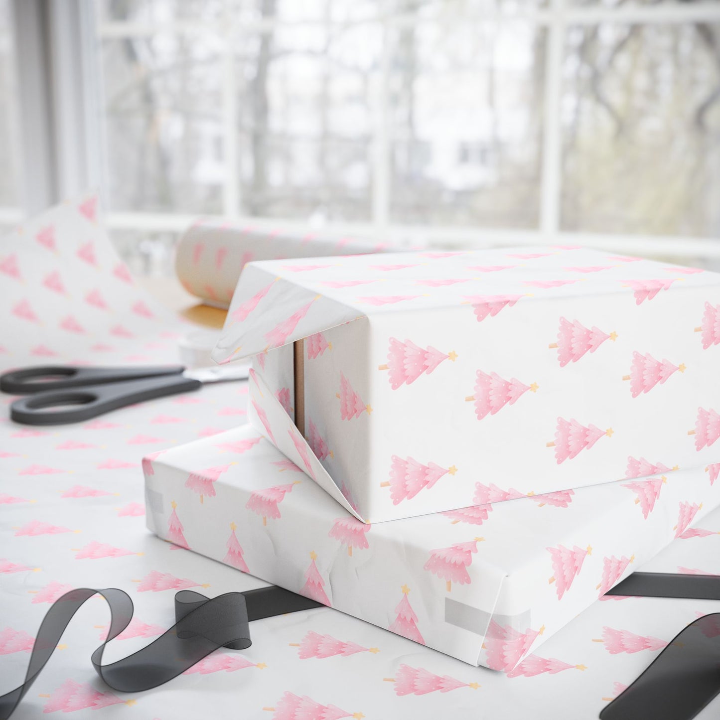 Think Pink Fir - real – Blush Christmas Tree Wrapping Paper