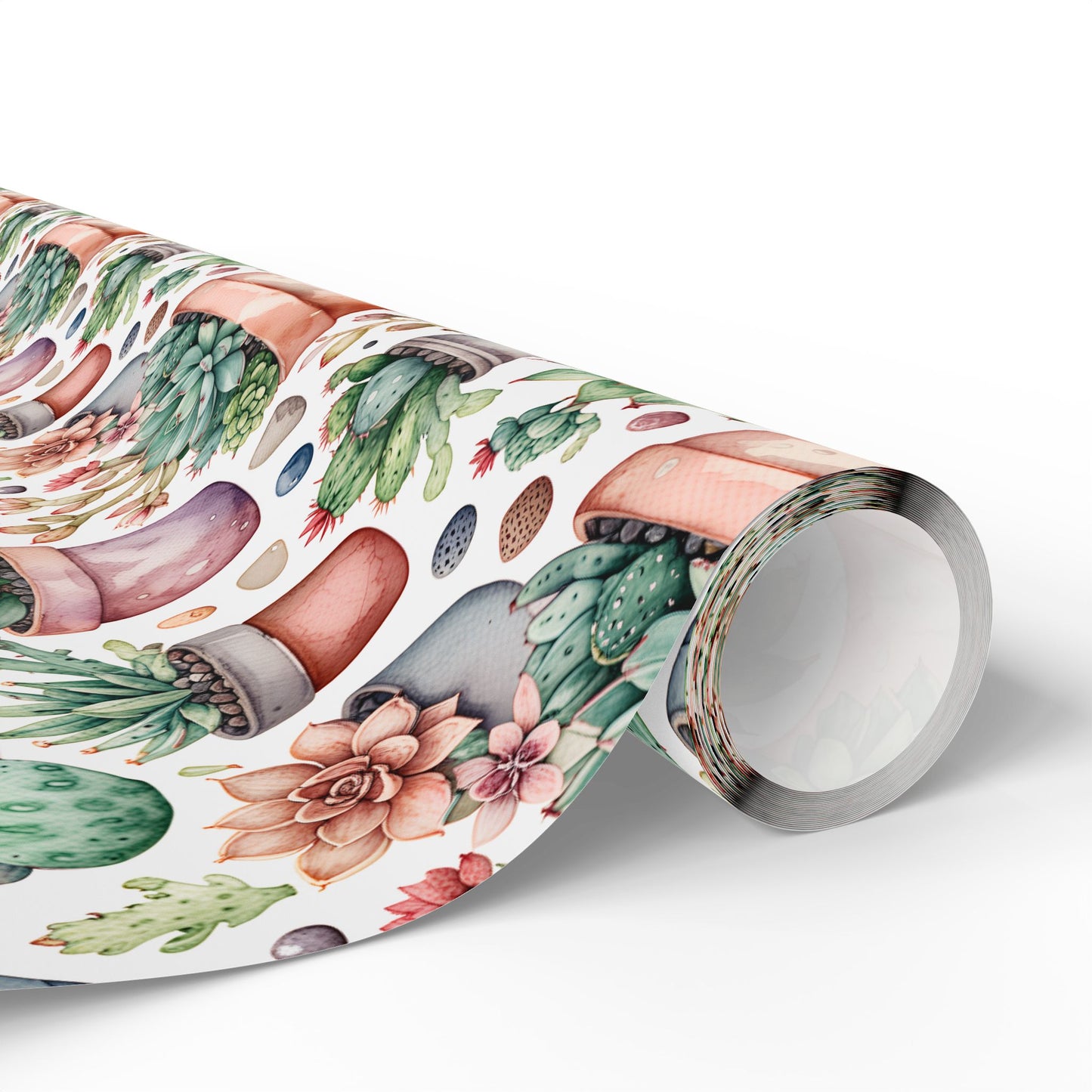 Gift Wrapping Papers with Adorable Succulents