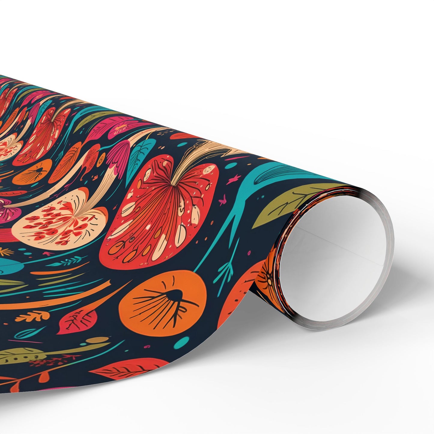Retro Mushroom Motif Gift Wrap