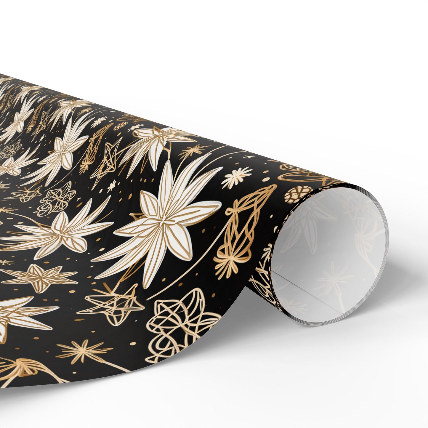 Gilded Twinkle – Luxe Starry Holiday Wrapping Paper