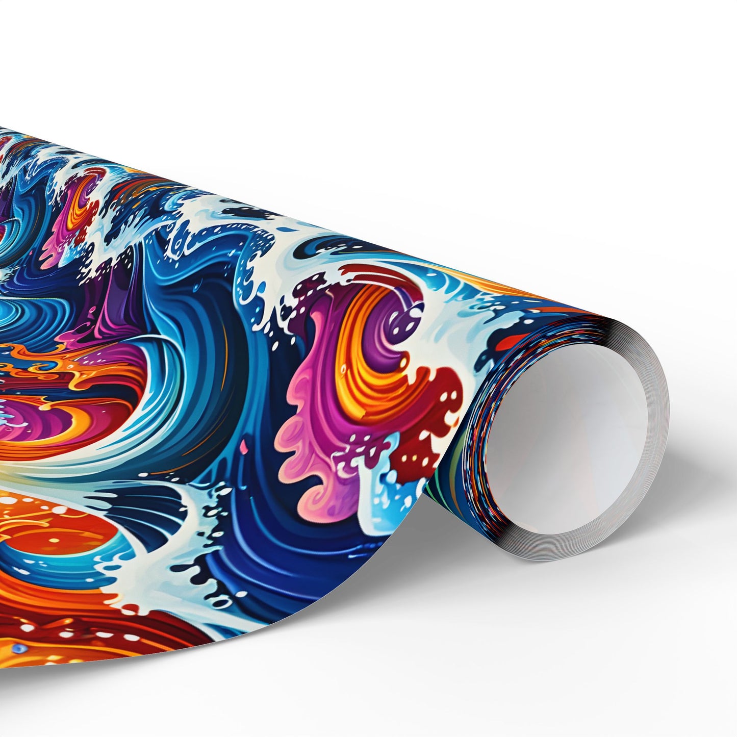 Brightly Colored Ocean Wave Wrapping Papers
