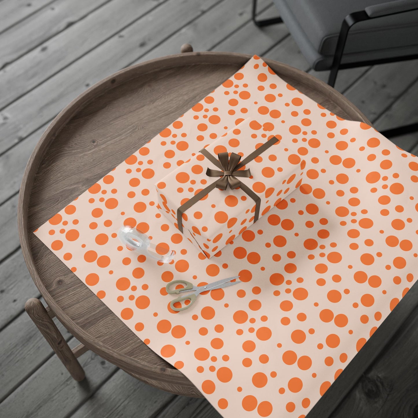 Orange Dot Delight – Whimsical Wrap