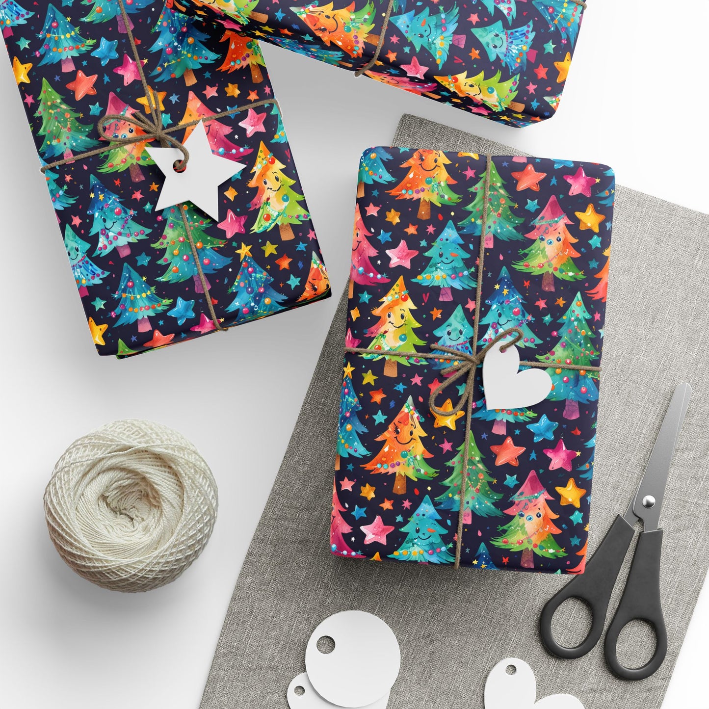 Tree - mendously Bright – Rainbow Christmas Tree Wrapping Paper