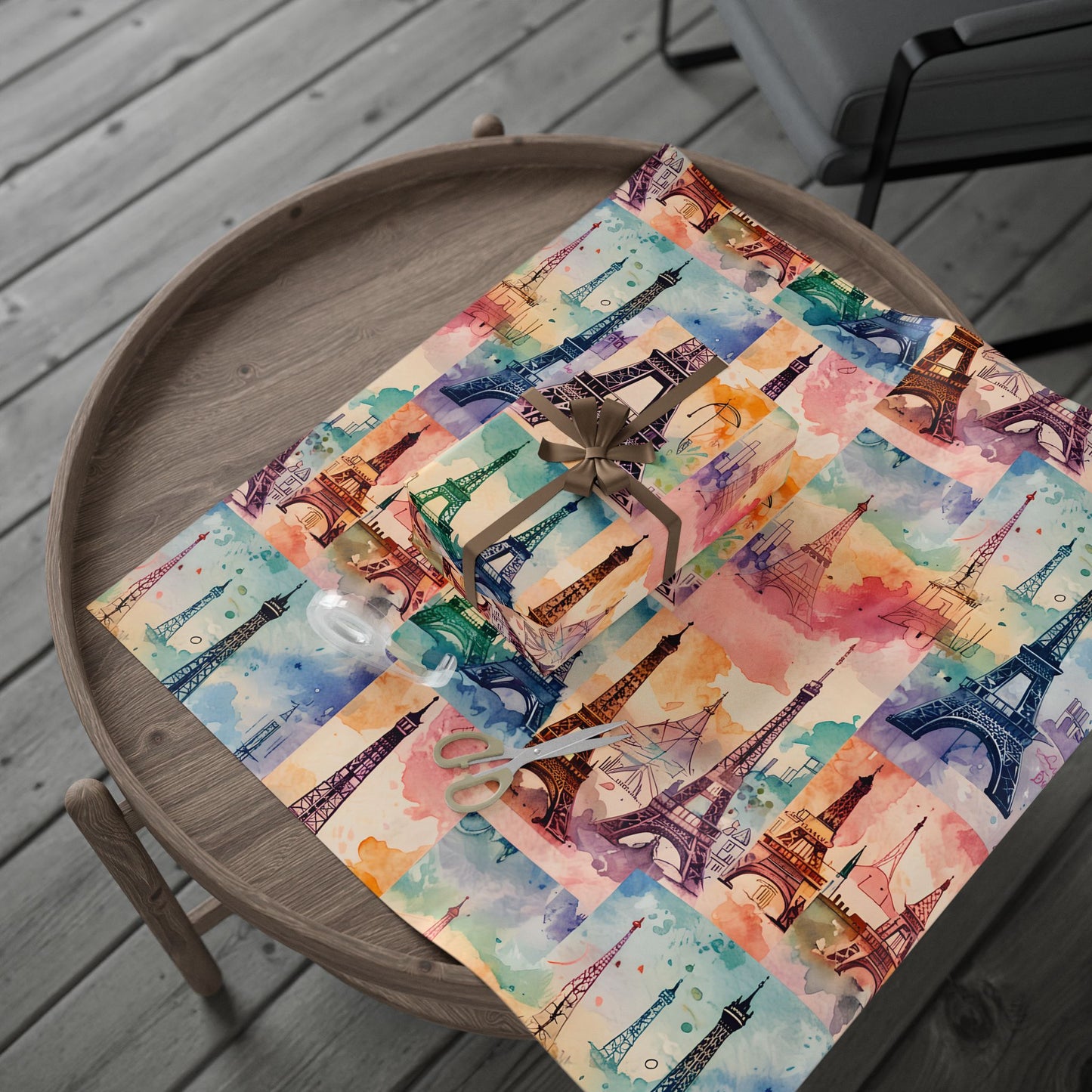 Vintage Paris Eiffel Tower Pastel Background