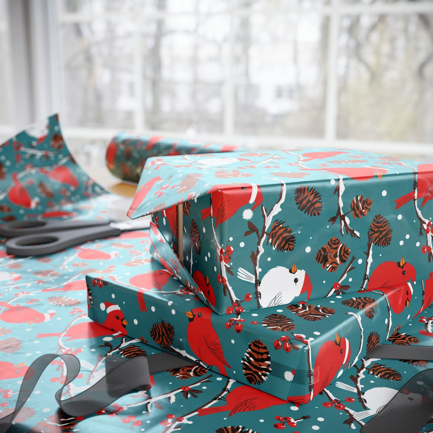 Cardinals & Cones Holiday Wrapping Paper