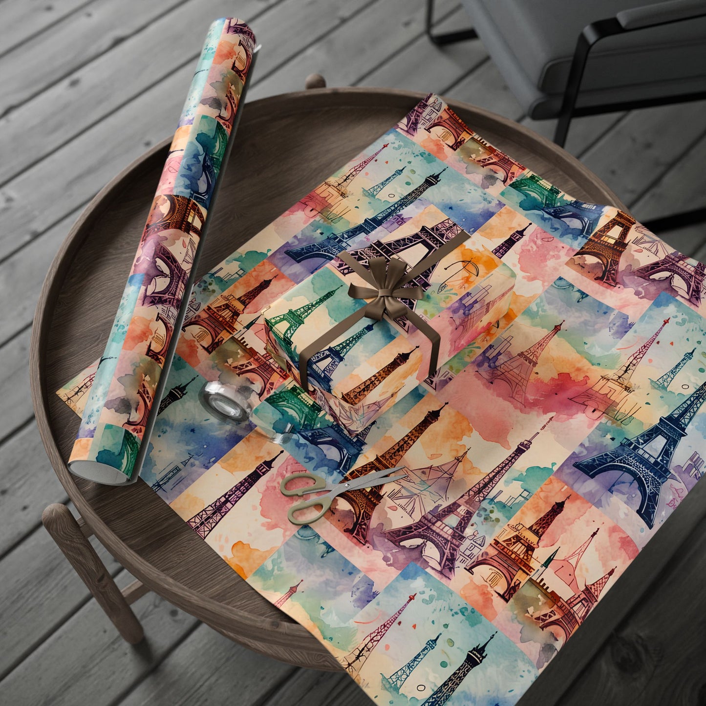 Vintage Paris Eiffel Tower Pastel Background