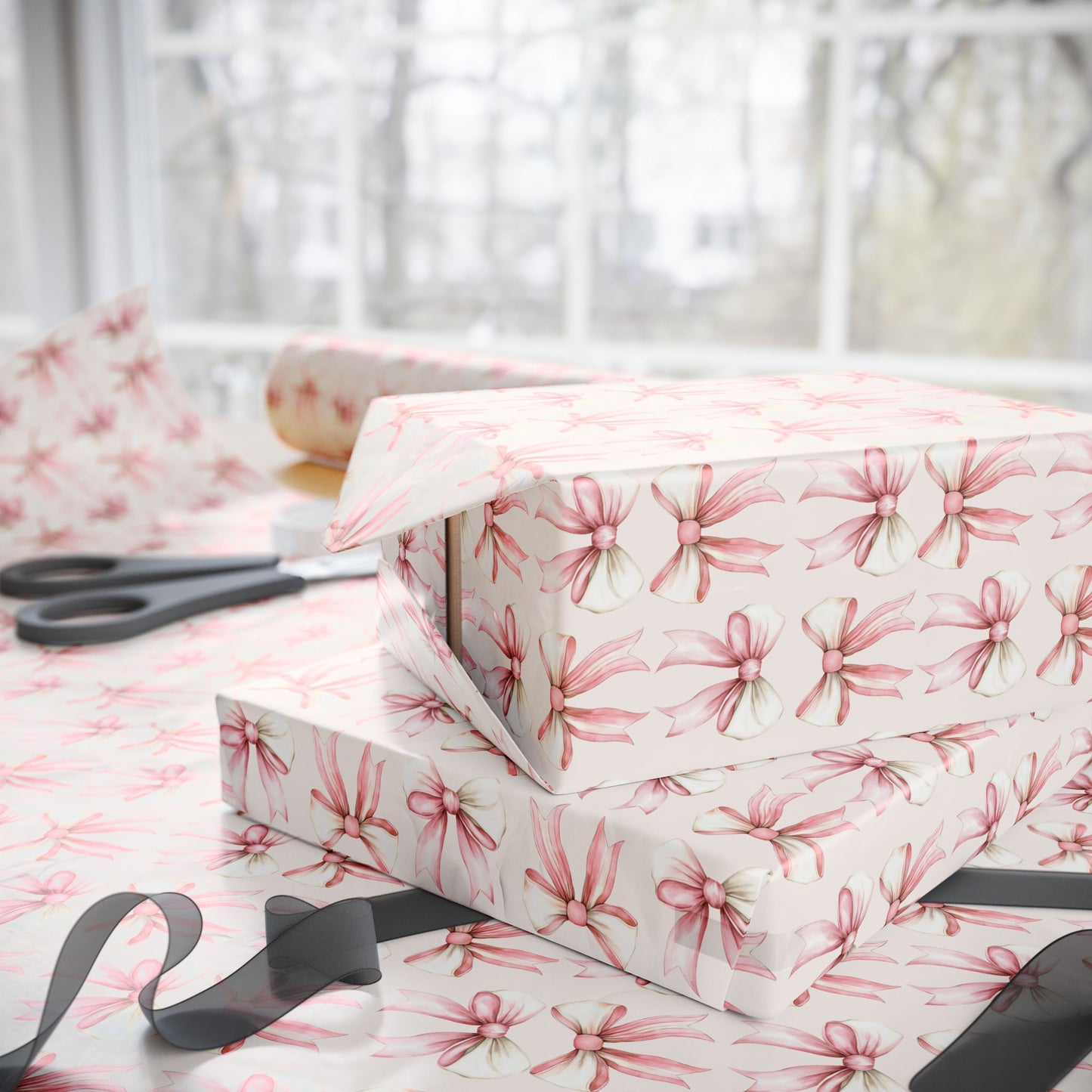 Pink Ribbon Wrapping Paper – Sweet and Chic Gift Wrap for Birthdays, Showers & Pretty Packages