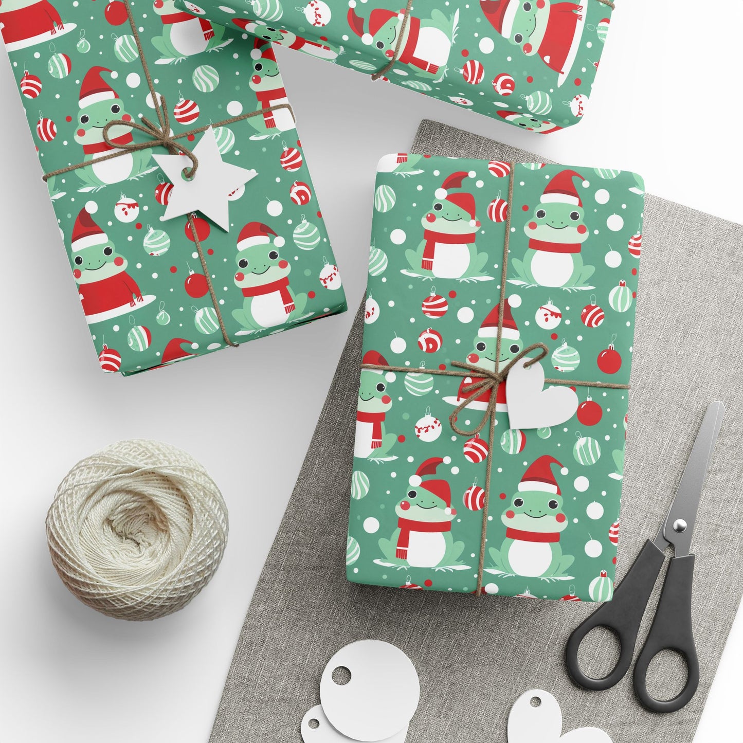Hoppy Holidays โ Festive Frog Wrapping Paper That Jumps for Joy