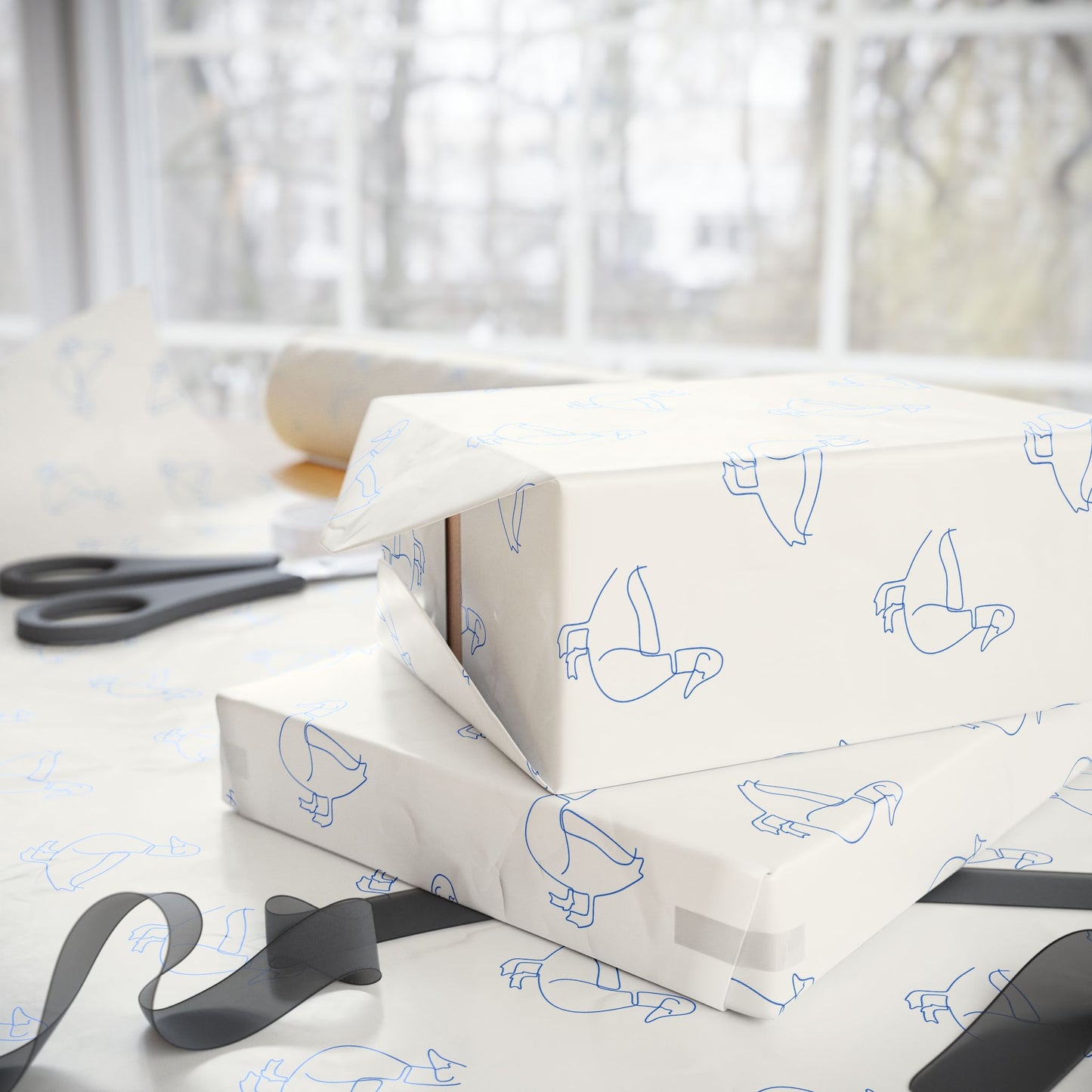 Charming Duck Wrapping Paper Roll