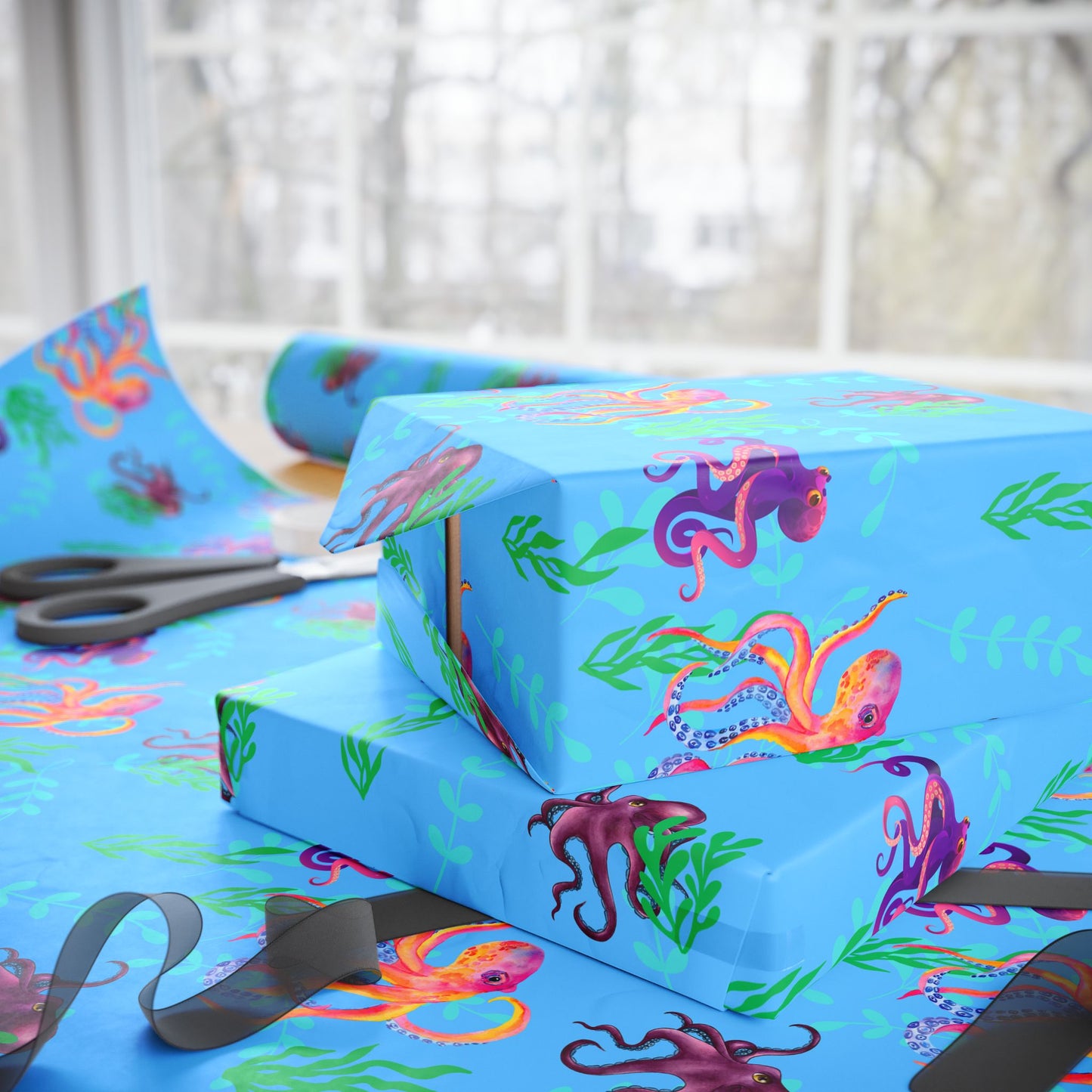 Gift Wrap - Colorful Octopus