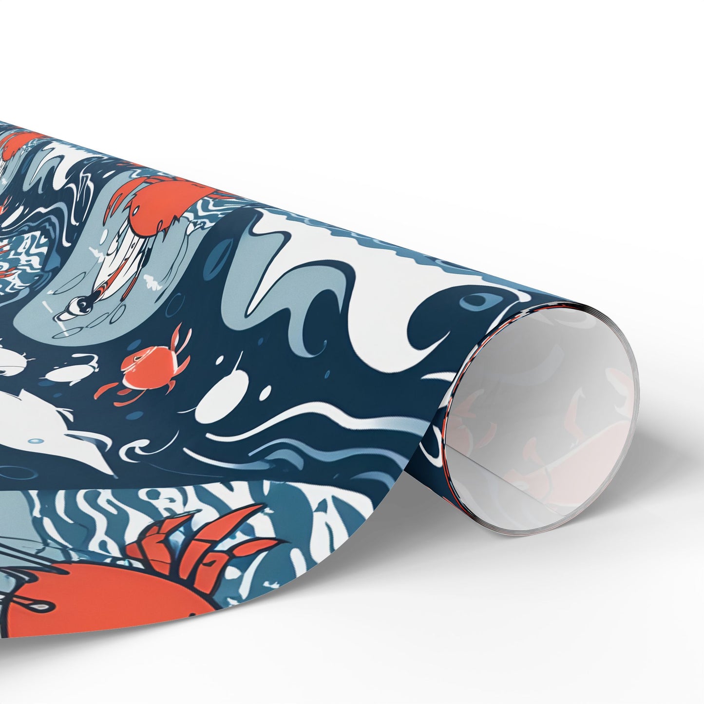 Silly Fisherman Wrapping Paper with Crab Design