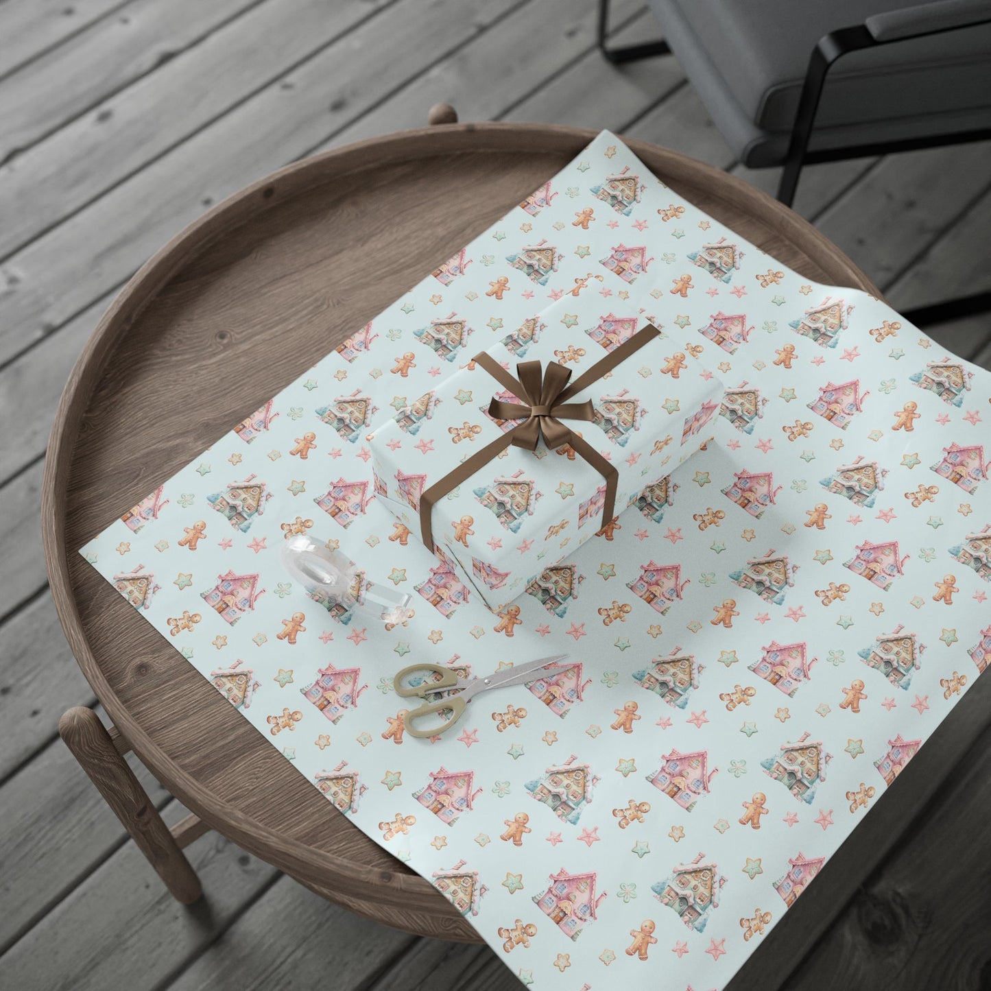 Frosted Fairytale – Gingerbread Dreamscape Wrapping Paper