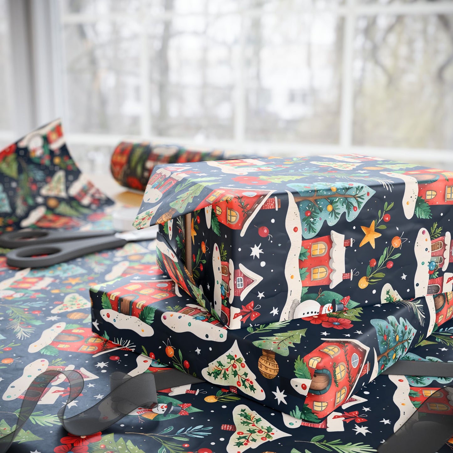 Wrapping Papers - Festive Christmas Village