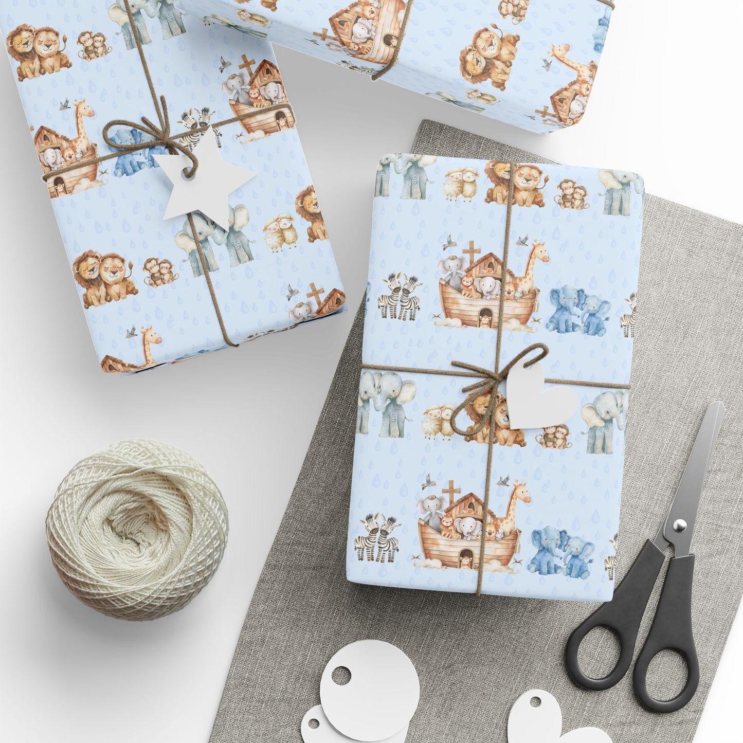 Noah's Ark Childrens Gift Wrap