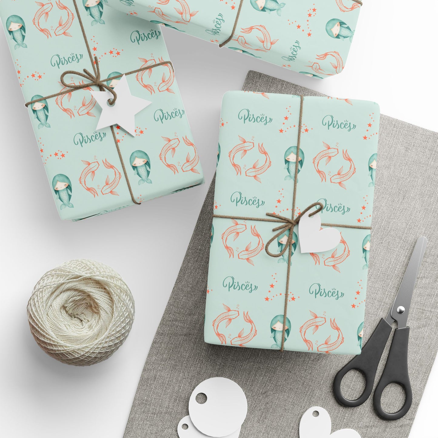 Pisces in Pastels – Dreamy Zodiac Wrapping Paper