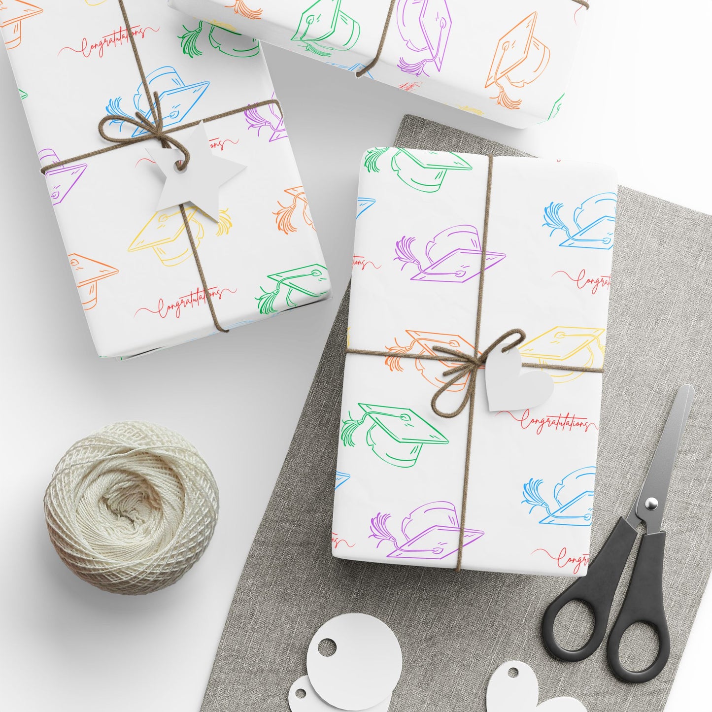 Rainbow Congratulations Wrapping Paper