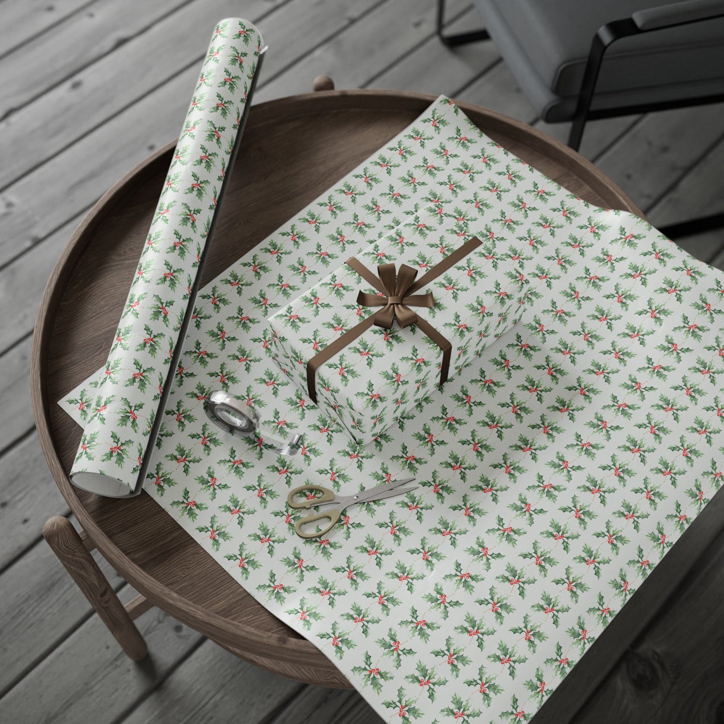 Holly Jolly Snaps – Classic Christmas Berry Wrapping Paper