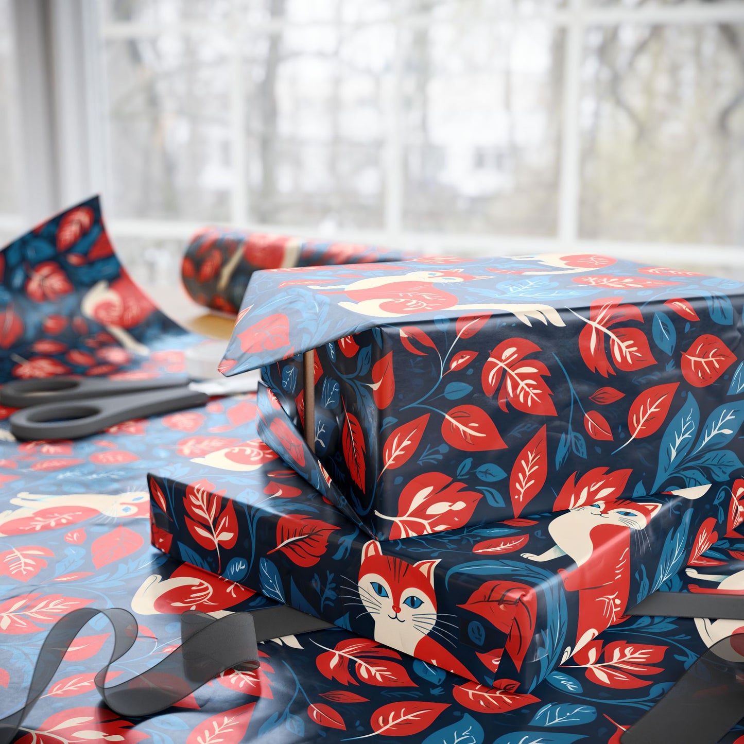 Retro - Inspired Botanical Design with Cats