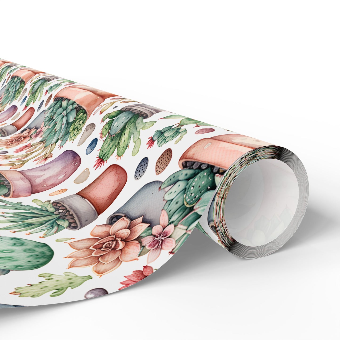 Gift Wrapping Papers with Adorable Succulents