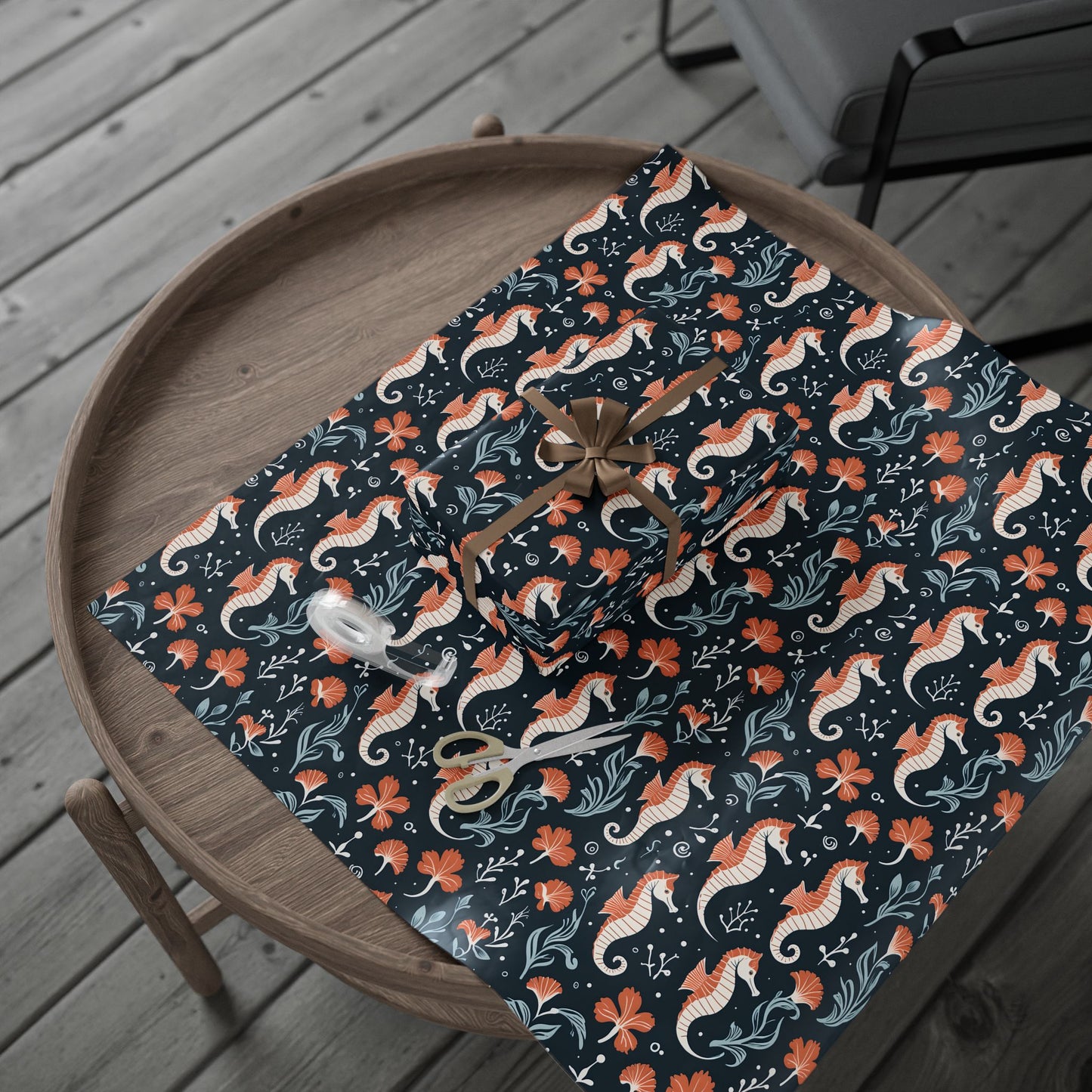 Underwater Vintage Seahorses Design