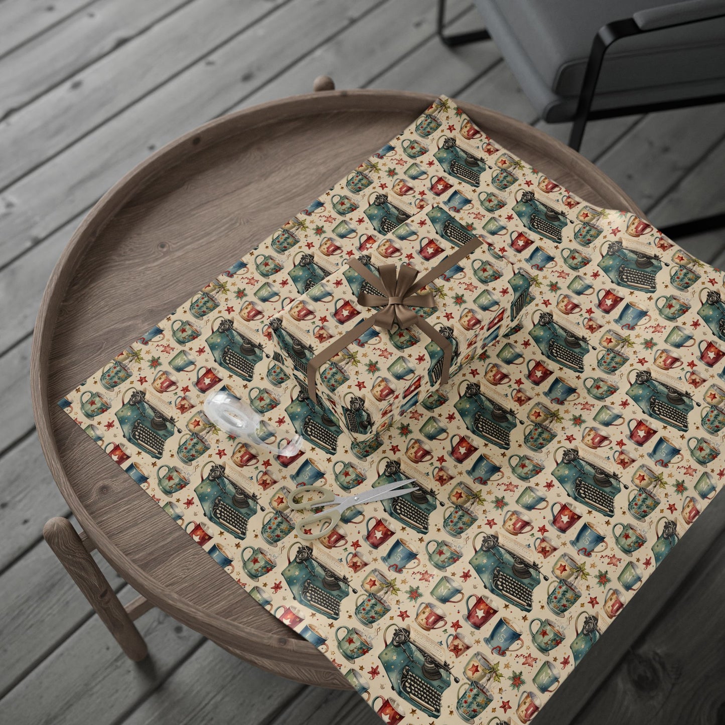 Warm Words & Cocoa – Vintage Writer Wrapping Paper
