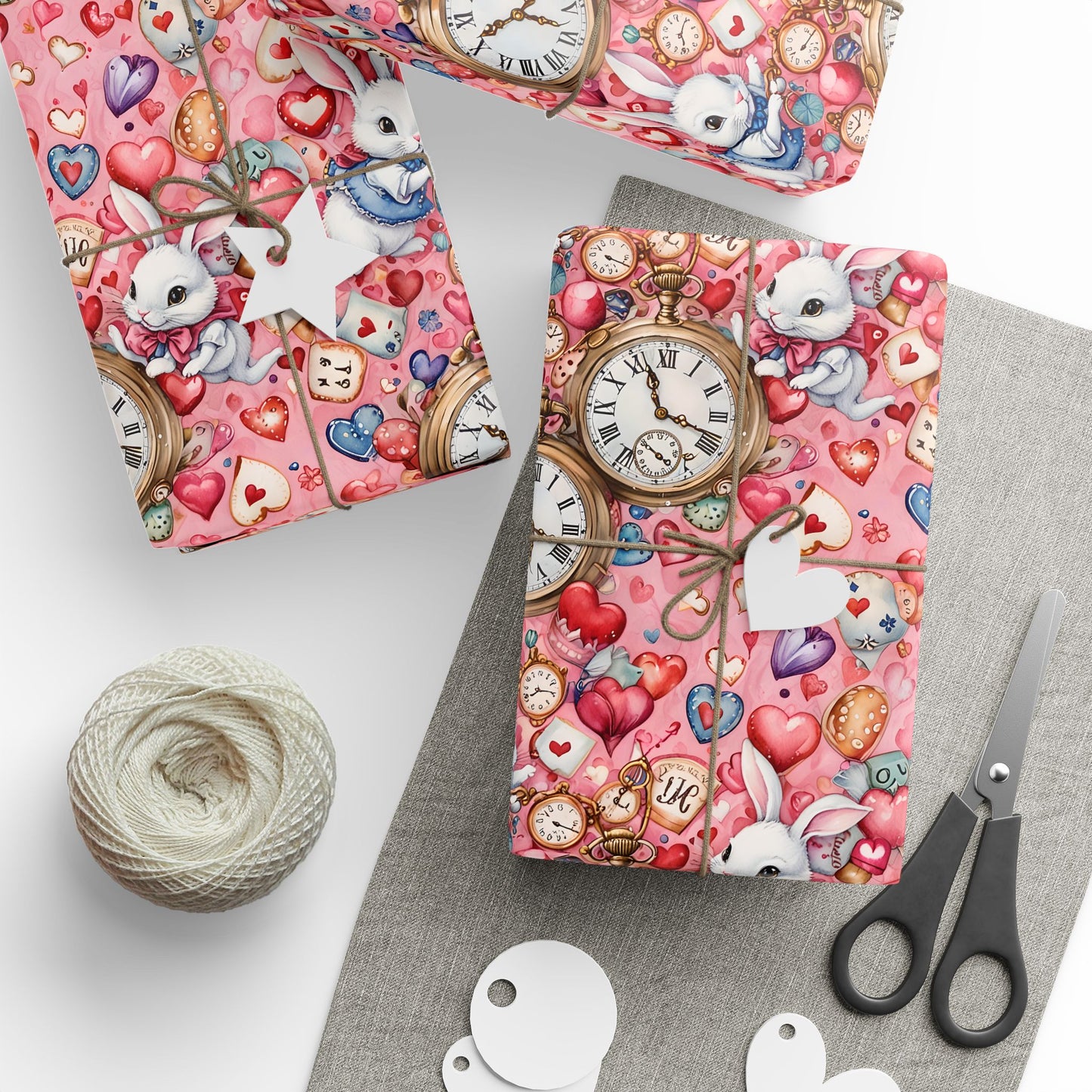 Enchanting Gift Wrap inspired by Alice in Wonderland - Pink Hues