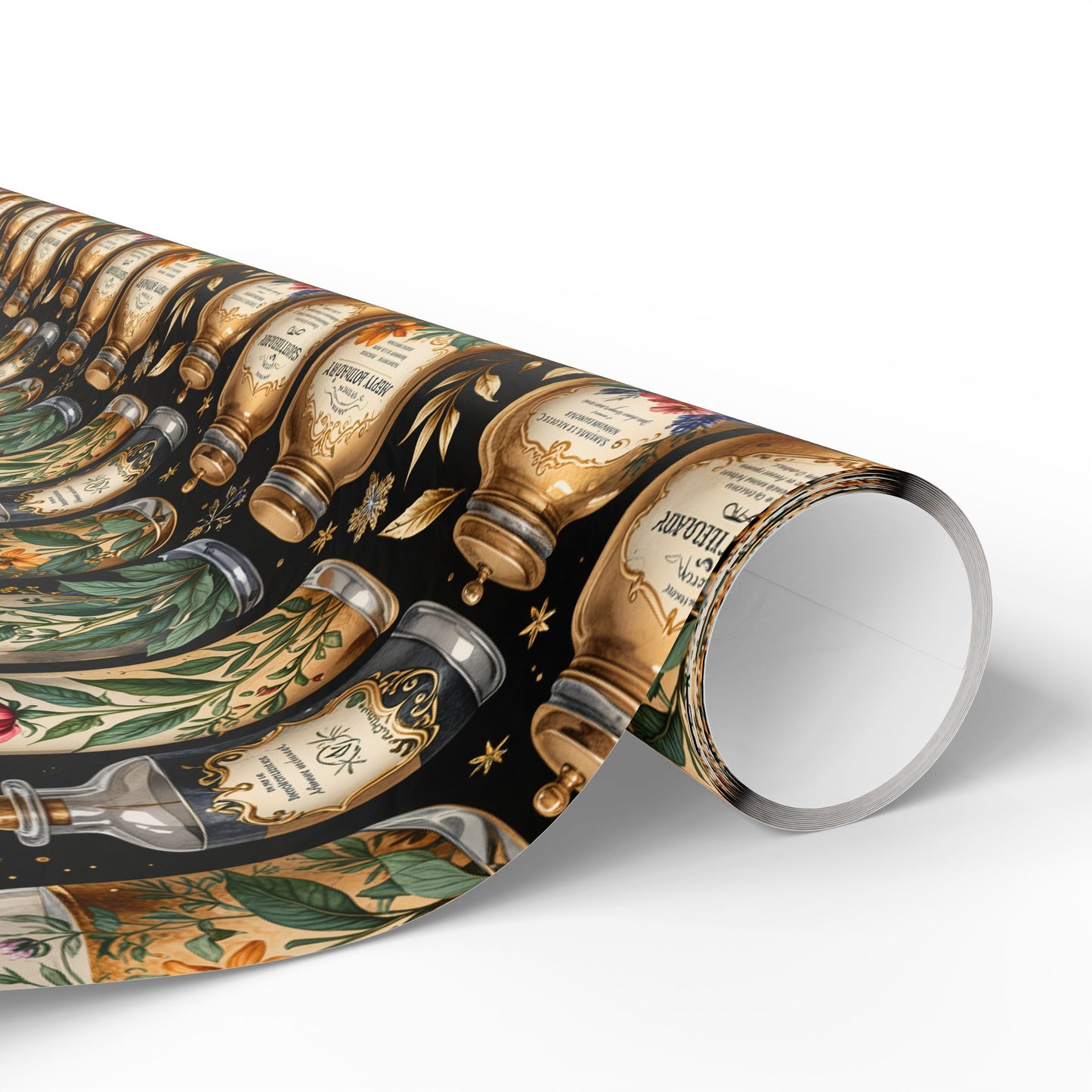 Wrapping Paper - Elegant Apothecary Vintage - Inspired Design