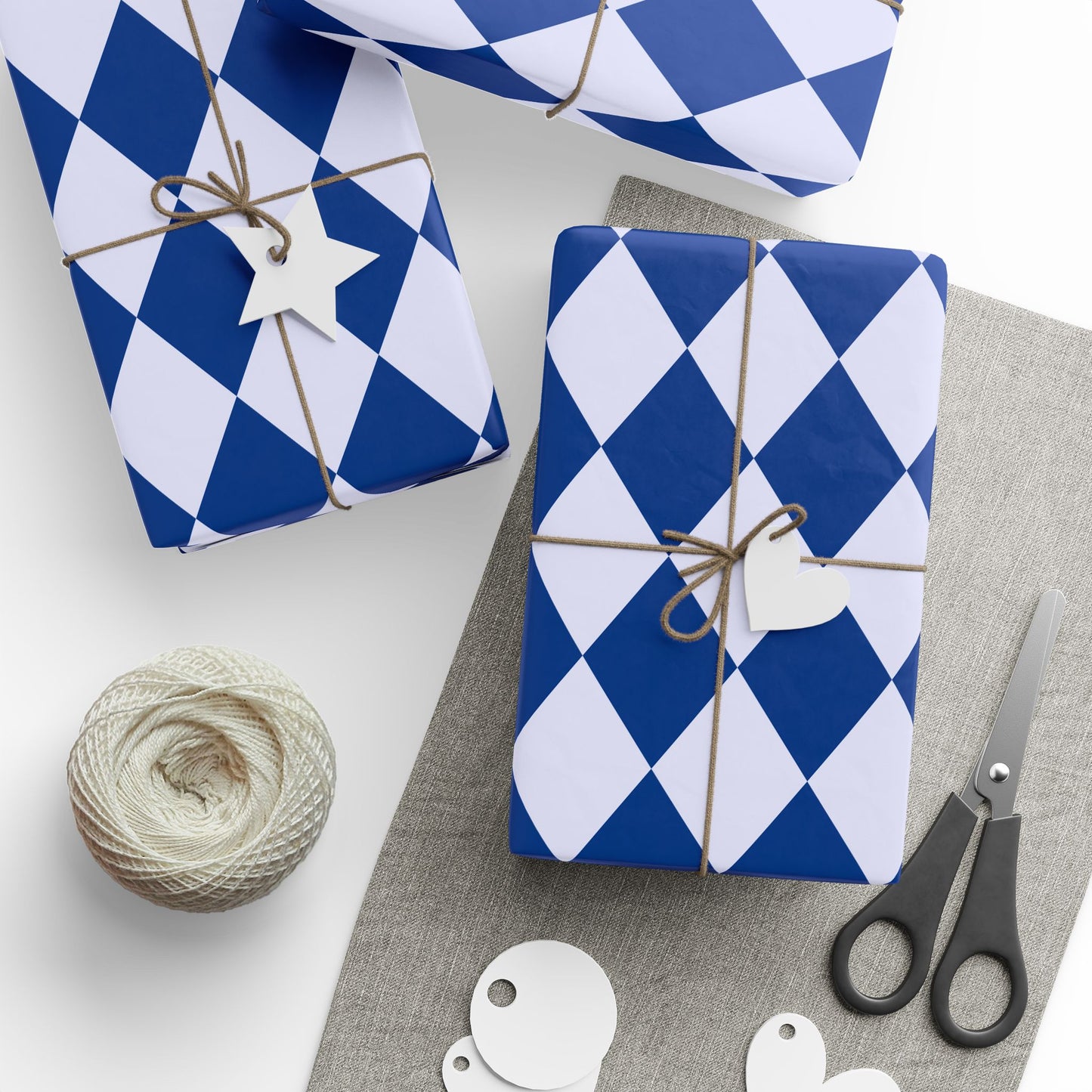 Blue on Blue Harlequin Pattern - Lokipawz