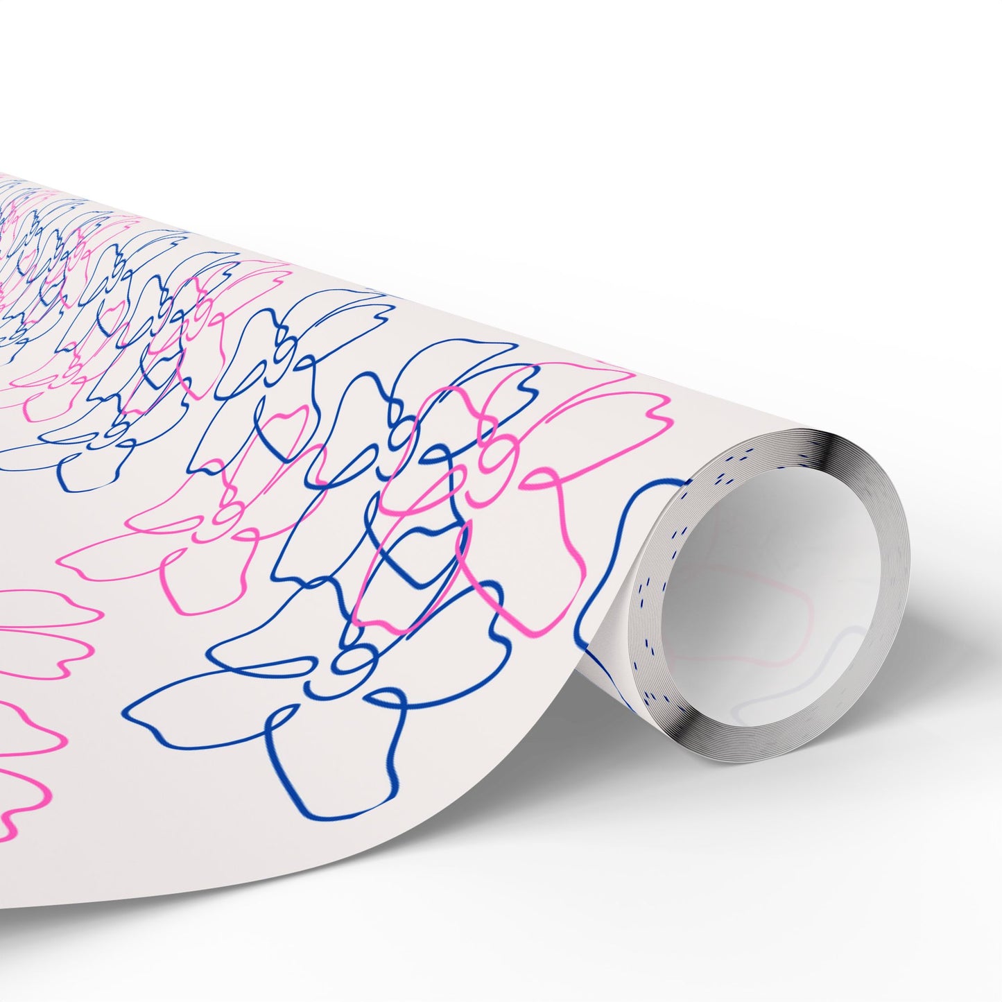 Floral Line Drawing Wrapping Paper Roll